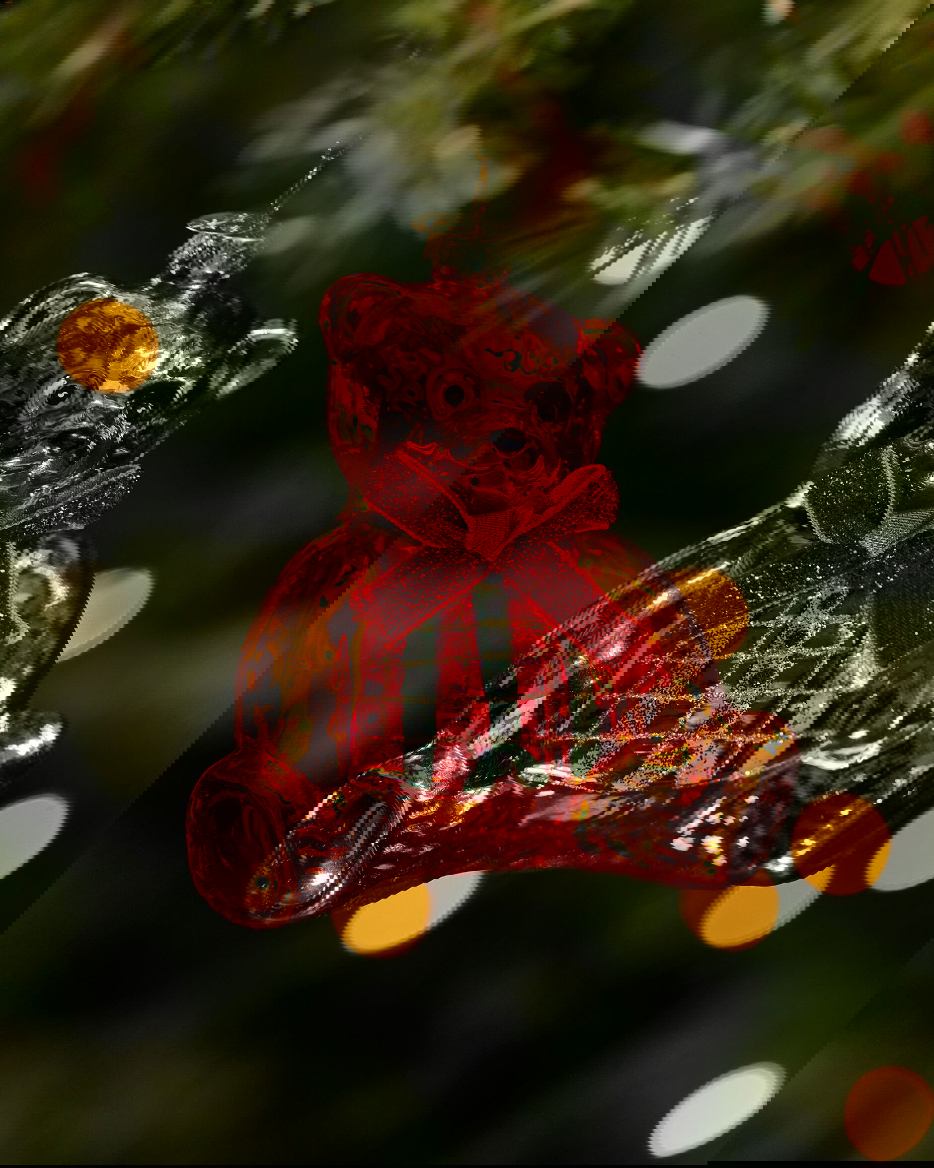 Elliot Bear Ornament Gold