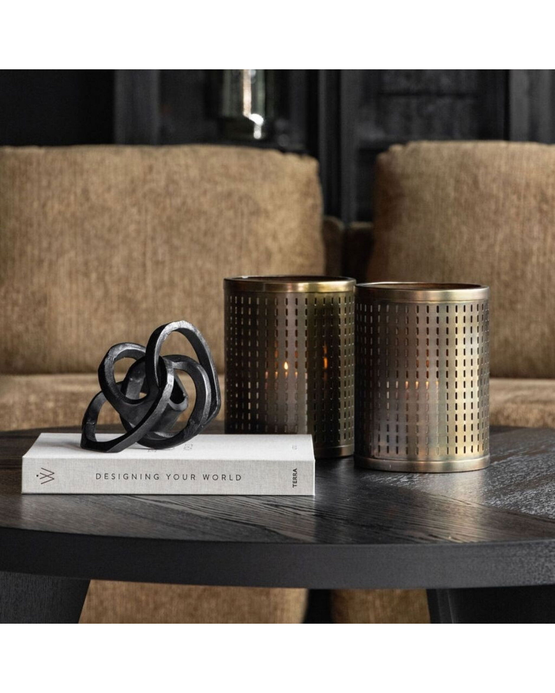 Armando ljuslykta antik mässing