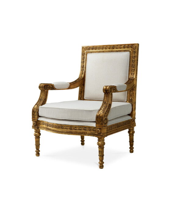 Louis lænestol guld/sentier cream