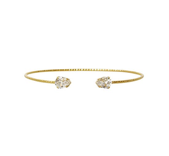 Gold - Evita Super Petite Bracelet Crystal