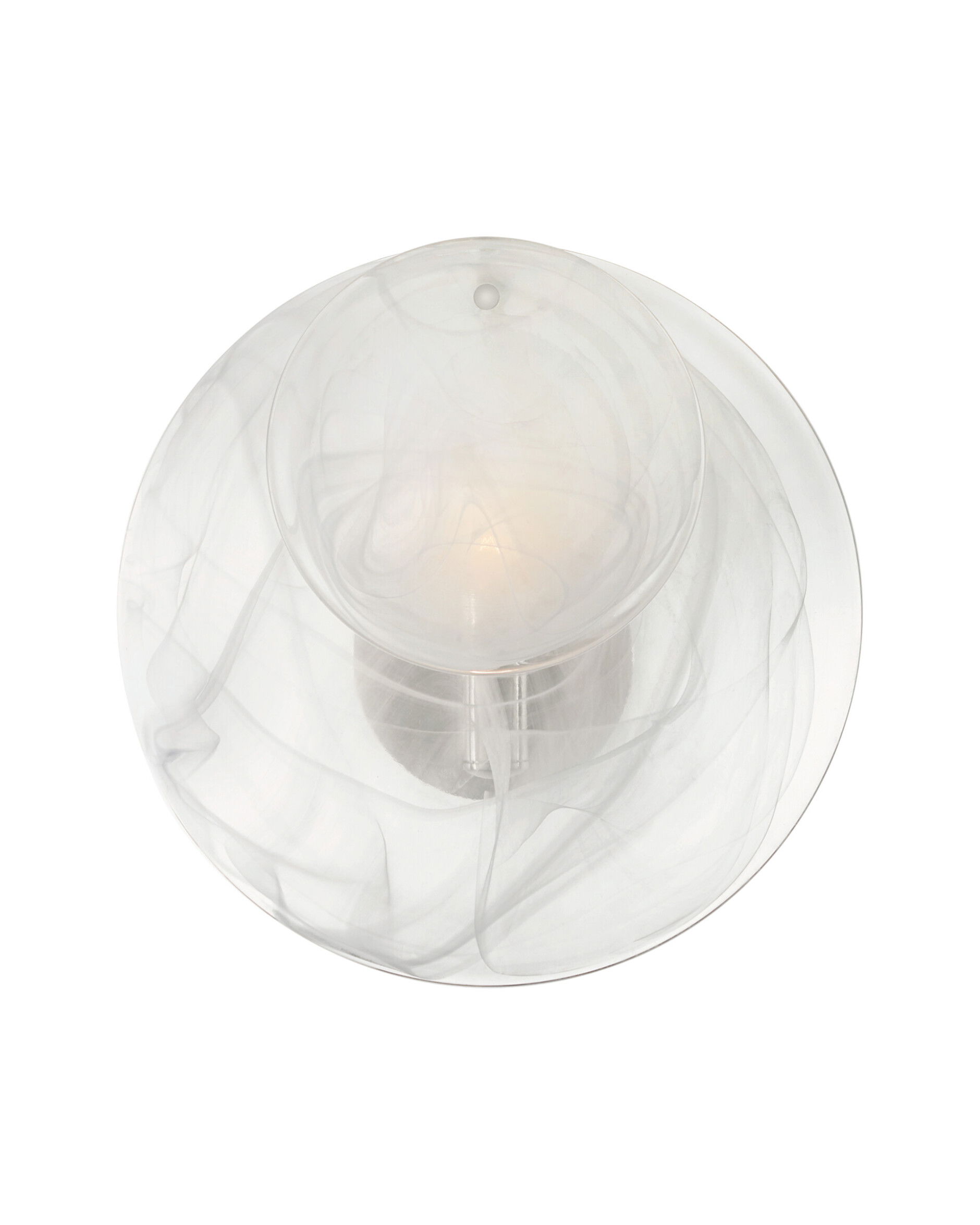 Loire vägglampa nickel/vitt glas