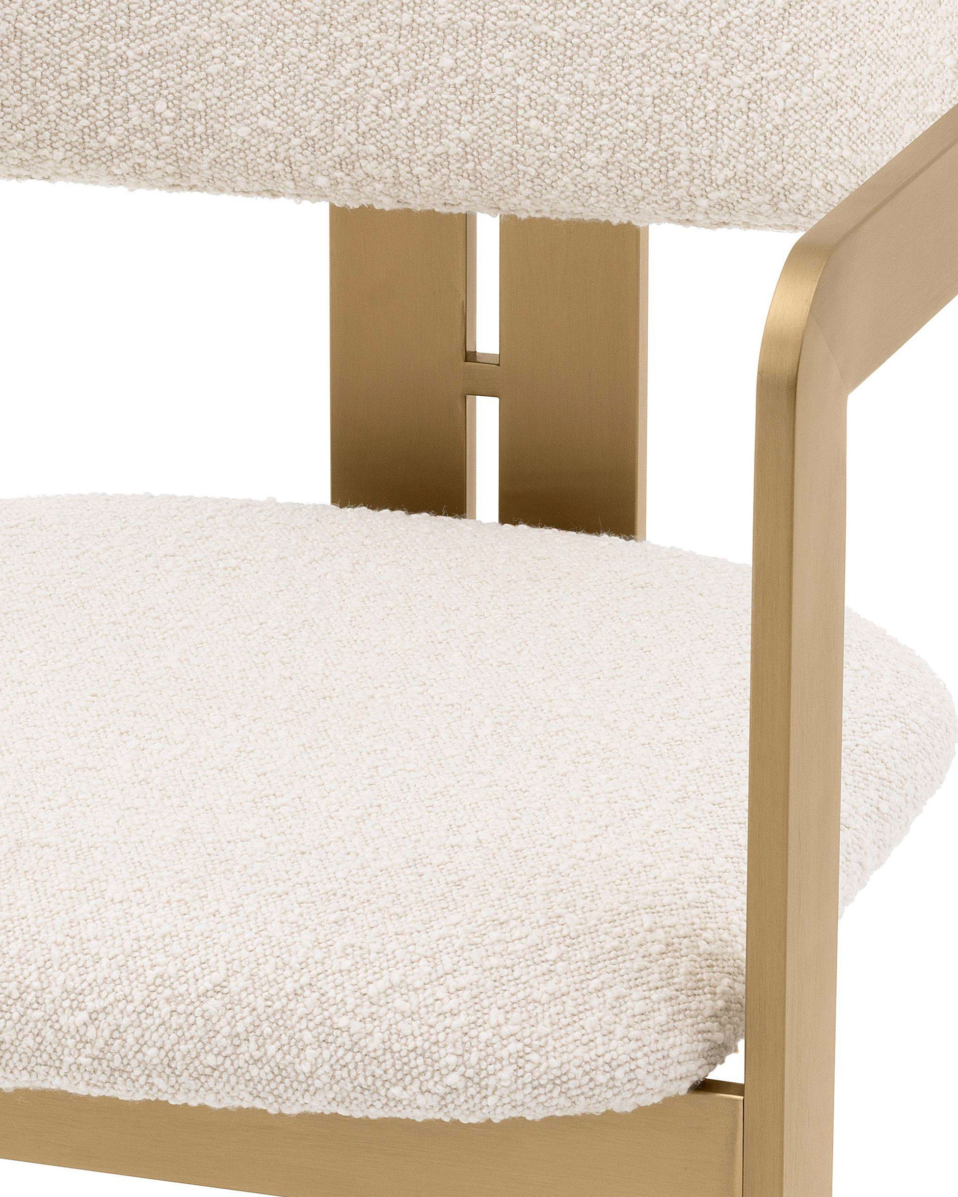 Donato matstol bouclé cream