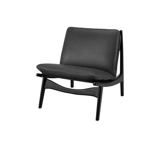 Alyson leather armchair anthracite