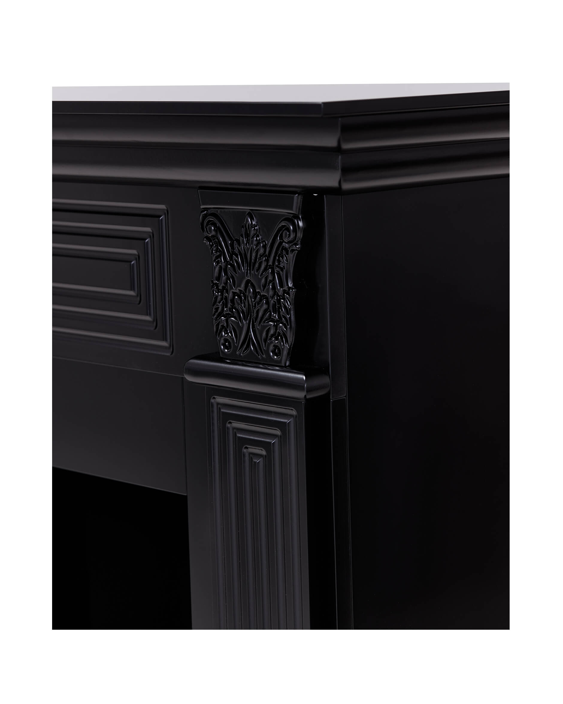 Warren öppen spis modern black