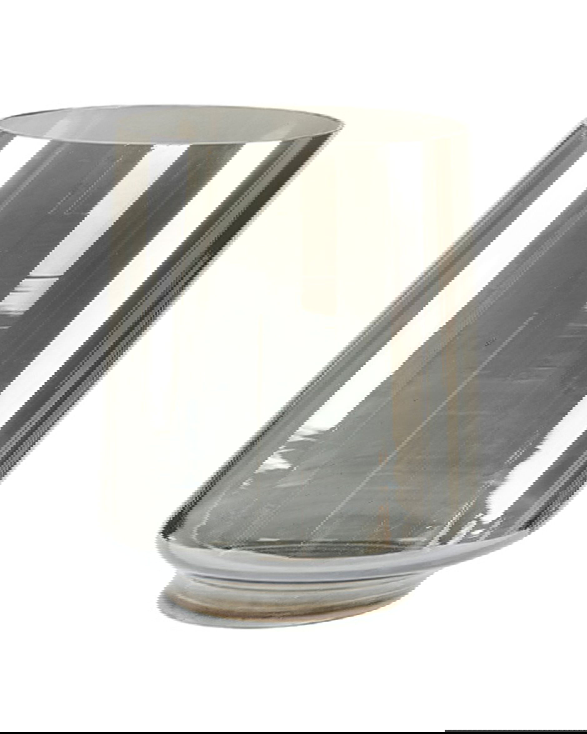 Reef candle holder smoke grey