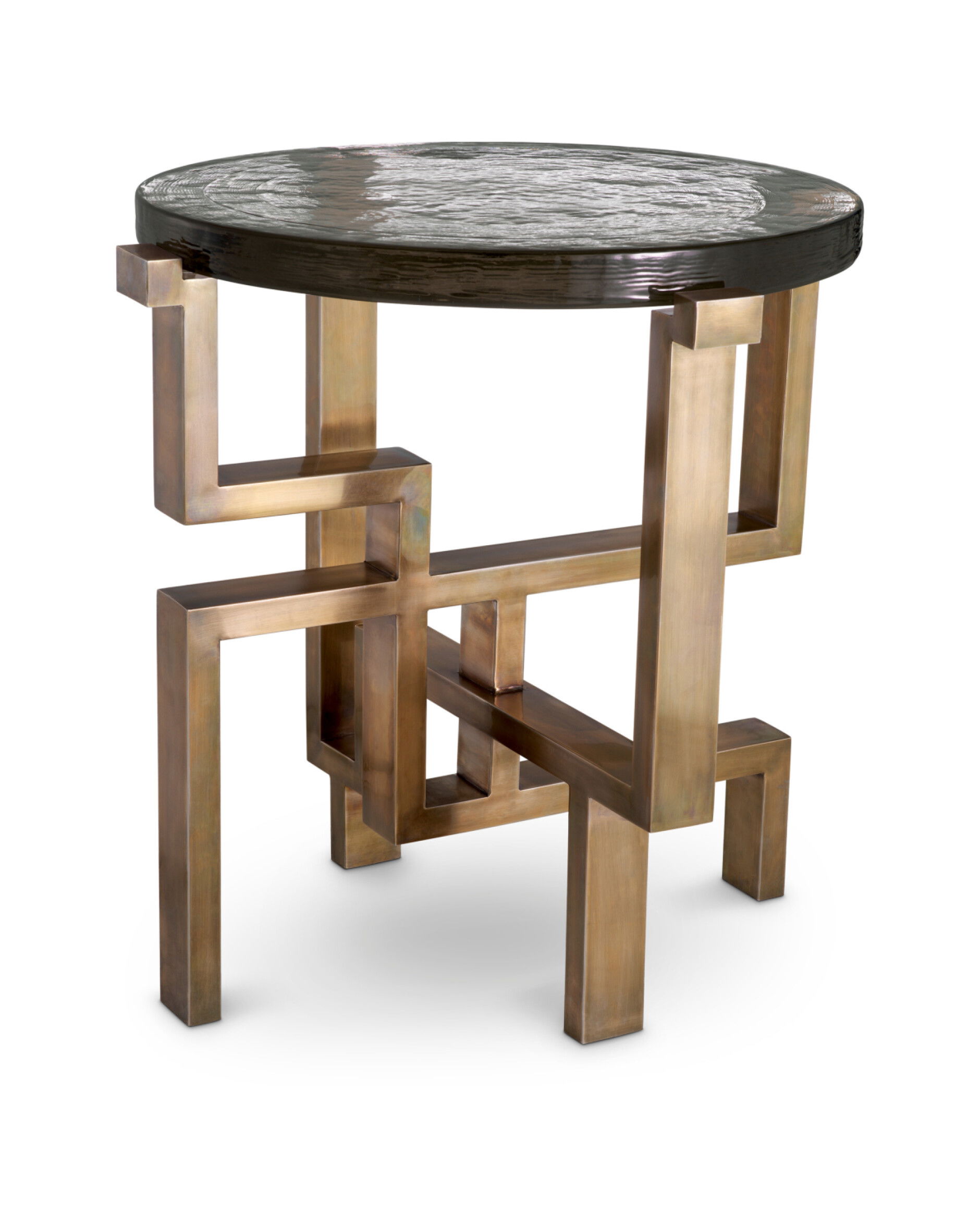 Gee Side Table Antique Brass