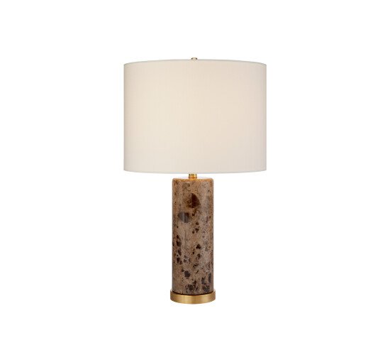 null - Cliff Table Lamp Brown Marble
