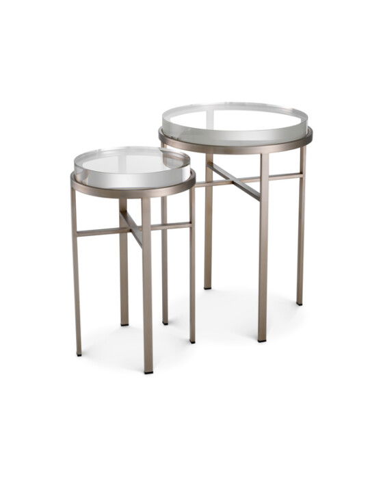 Hoxton sidobord borstat stål 2-set | Möbler - Bord - Sidobord | Möbelexperten