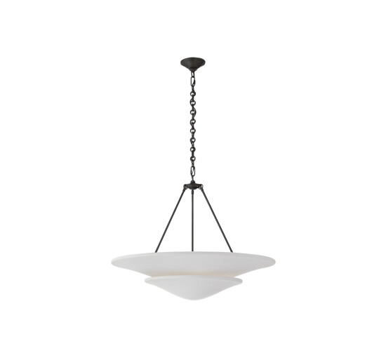 Bronze - Mollino Tiered Chandelier Antique Brass L