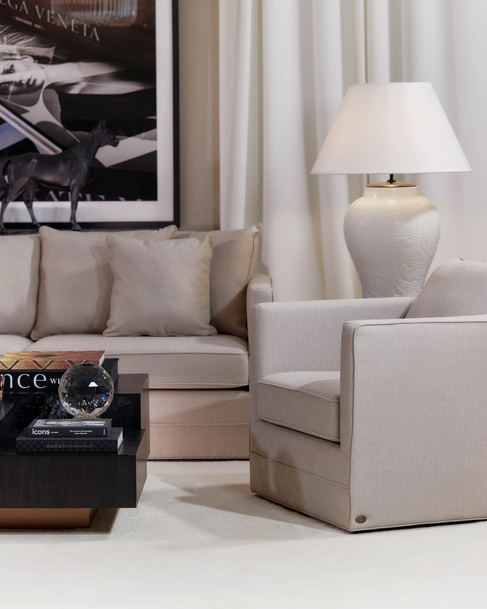 Monroe fåtölj sand