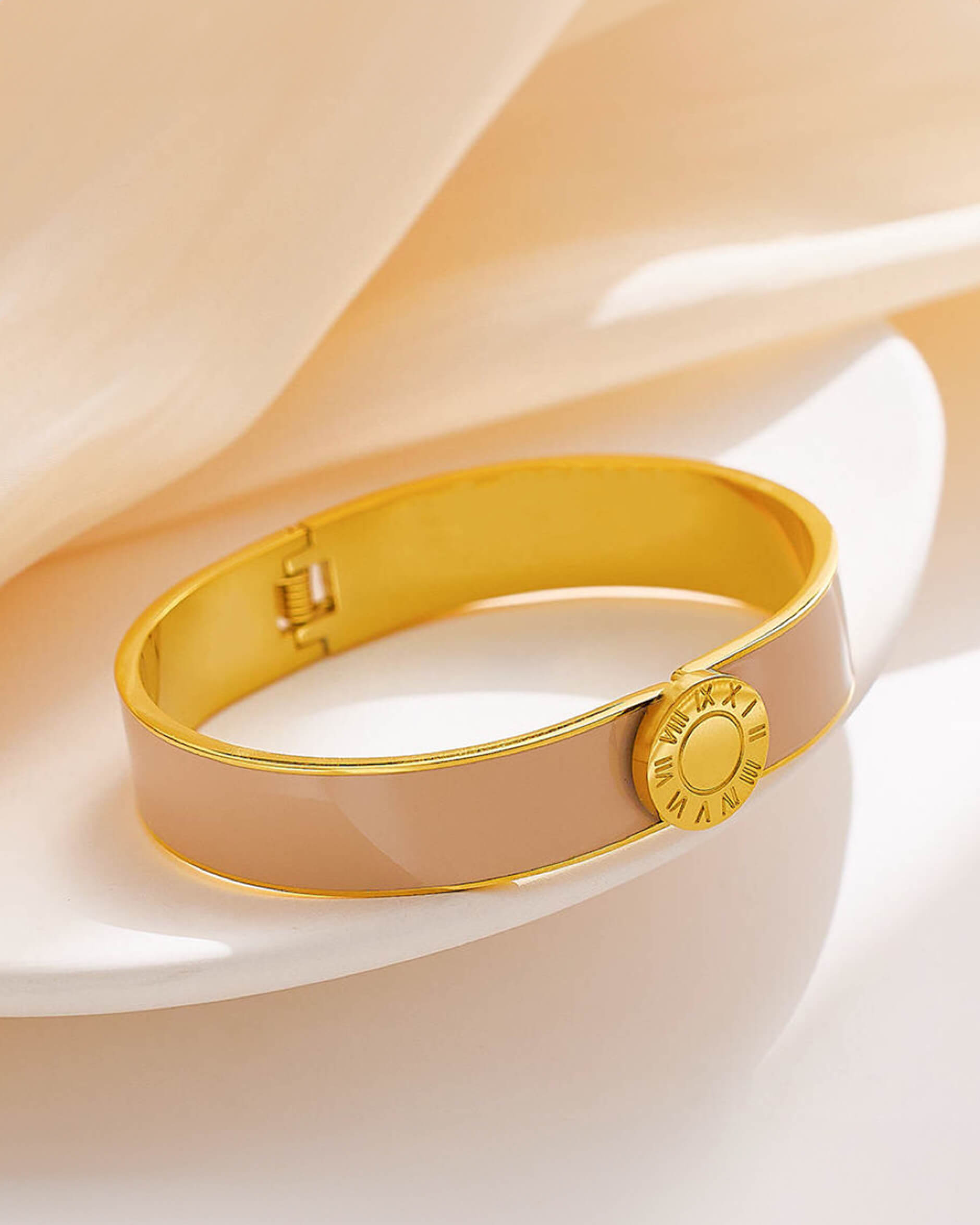 Bangle Roman Numerals Bracelet Nude