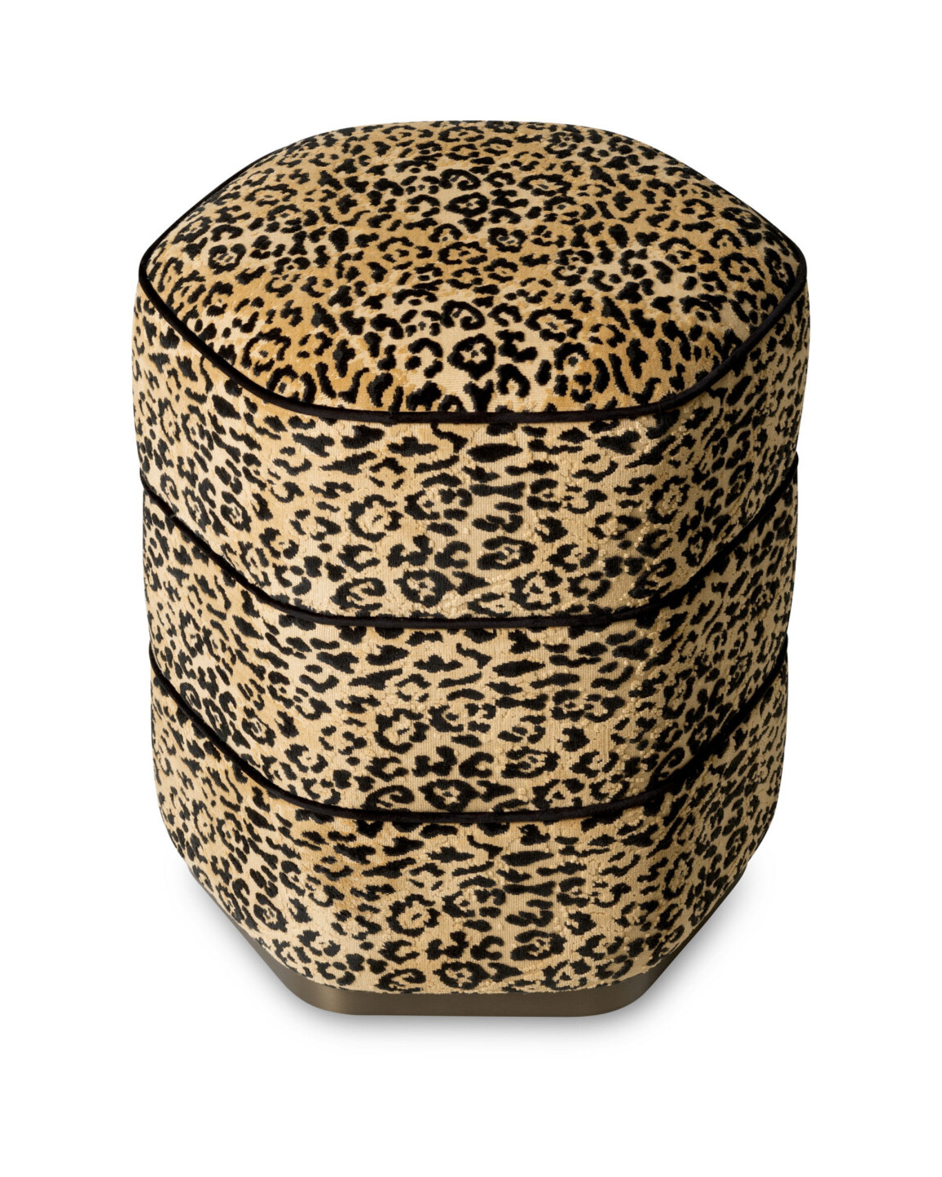 Roosevelt Stool Bernard Leopard Camel