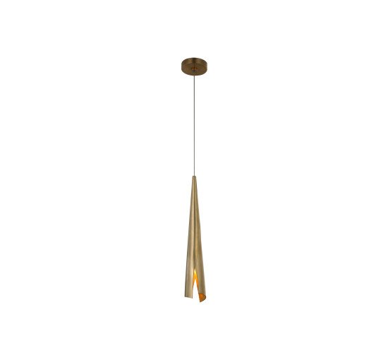 null - Piel Delicate Wrapped Pendant Antique Brass