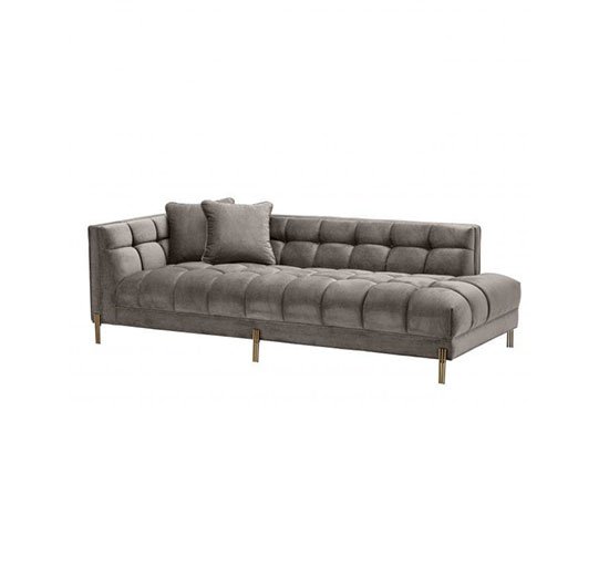 Savona grey velvet - Sienna sofa savona grey left