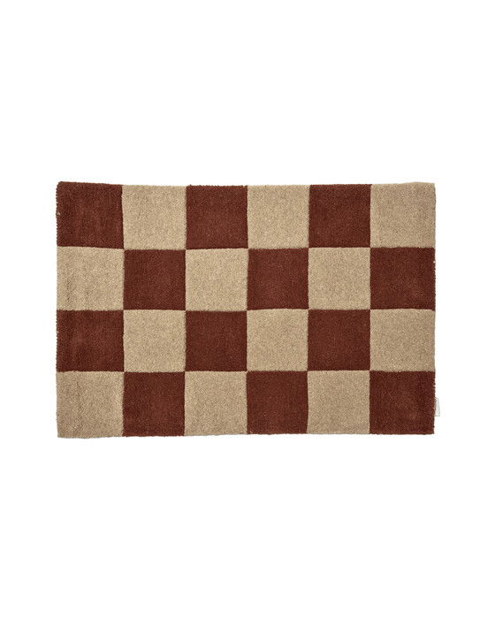 dörrmatta square terracotta/natur