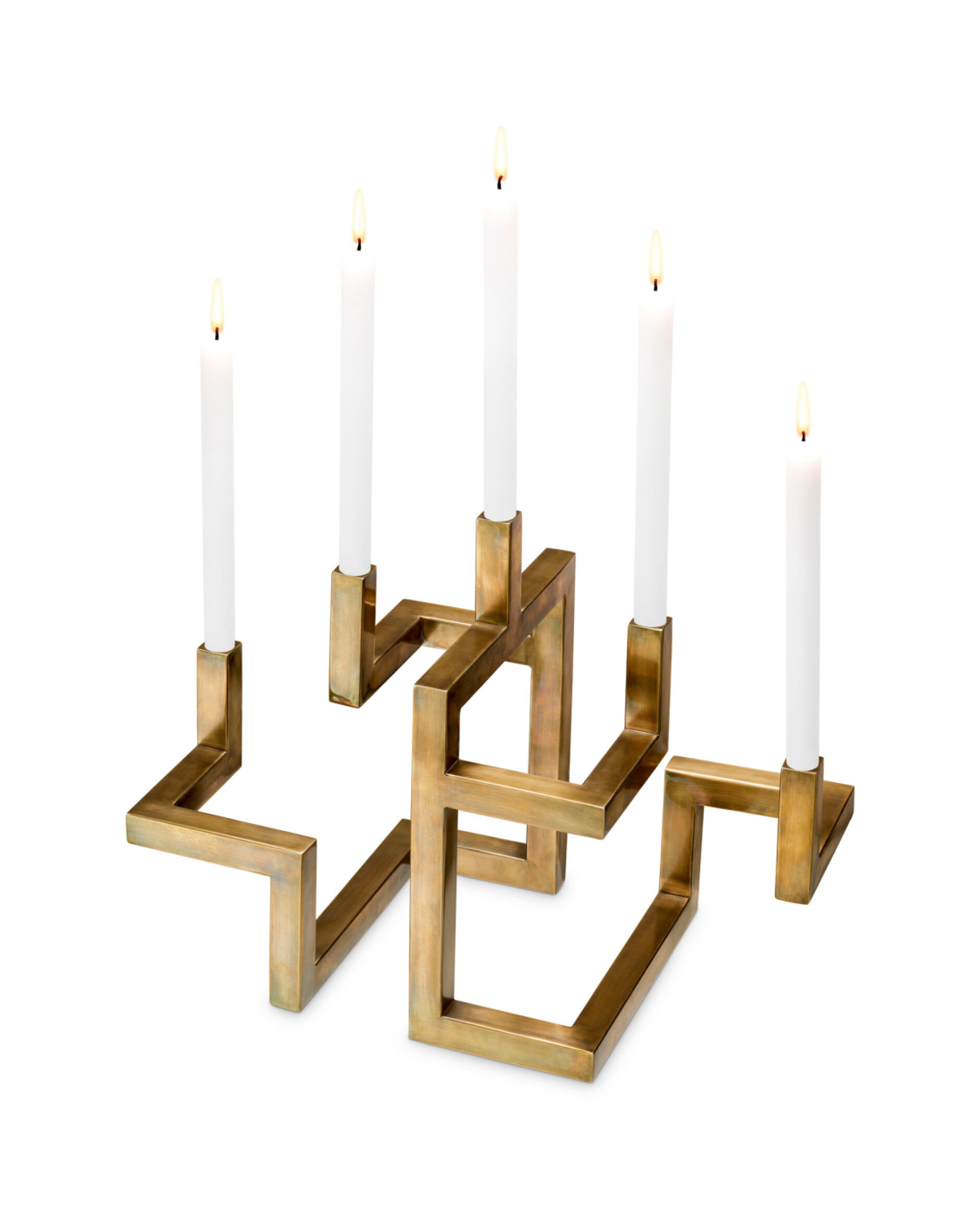 Skyline Candle Holder Vintage Brass