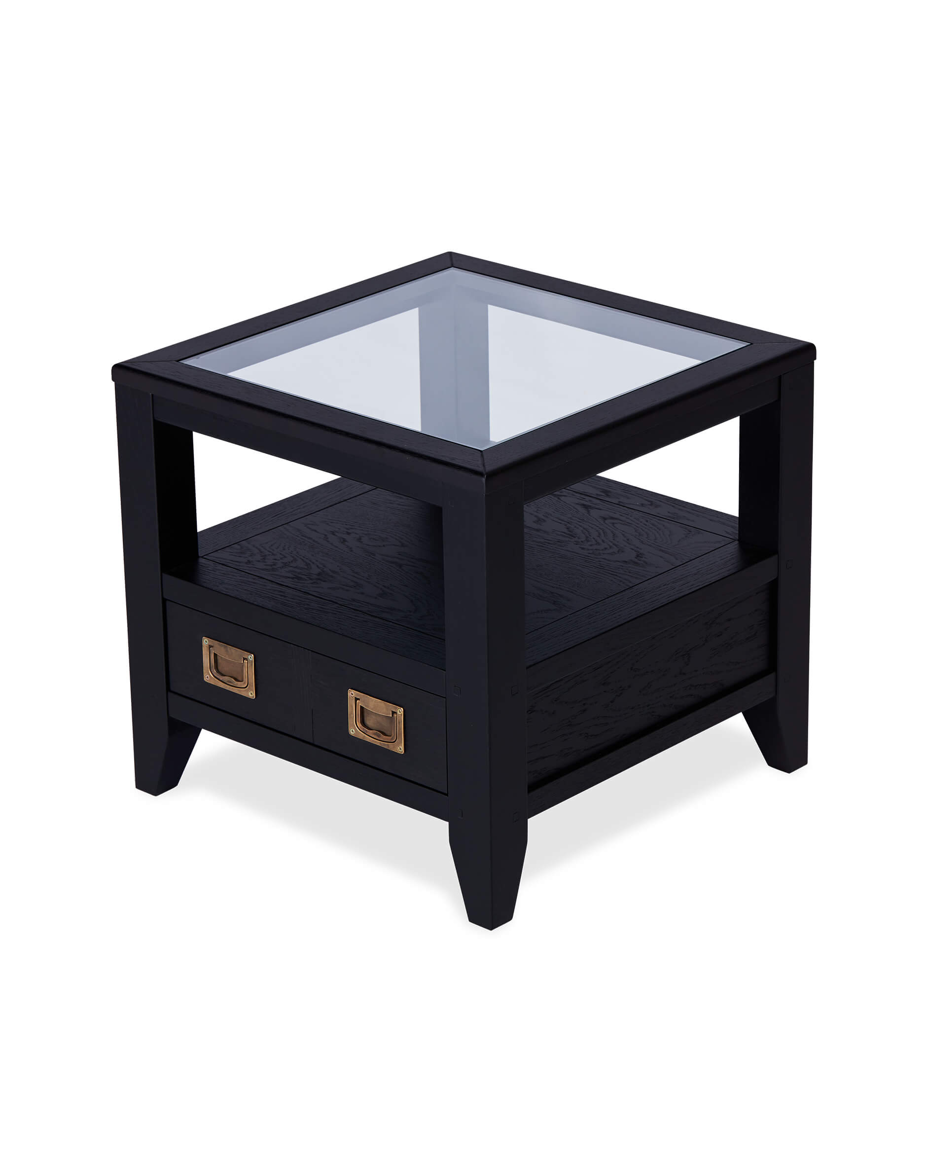 Martino sidobord glasskiva iconic black