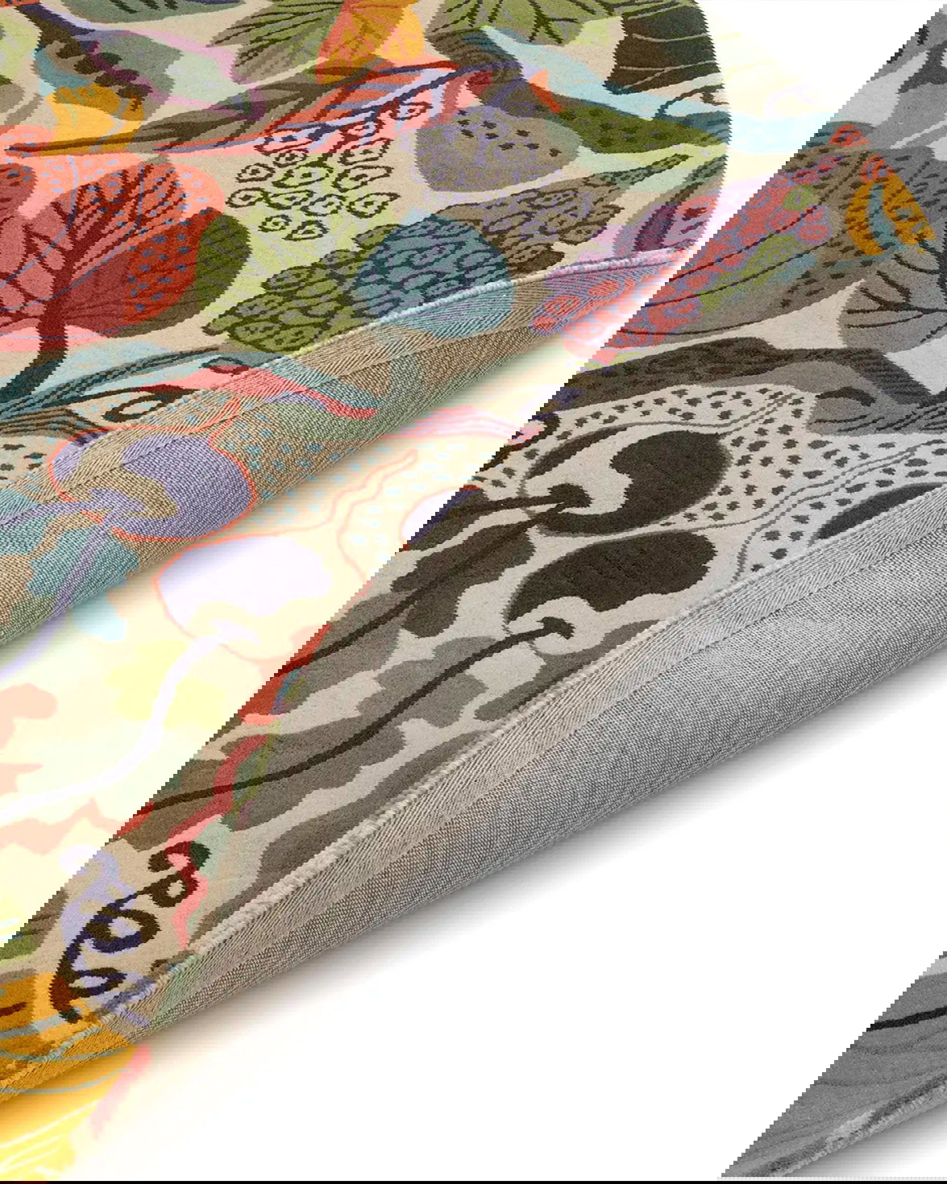 Heritage Garden round rug cream