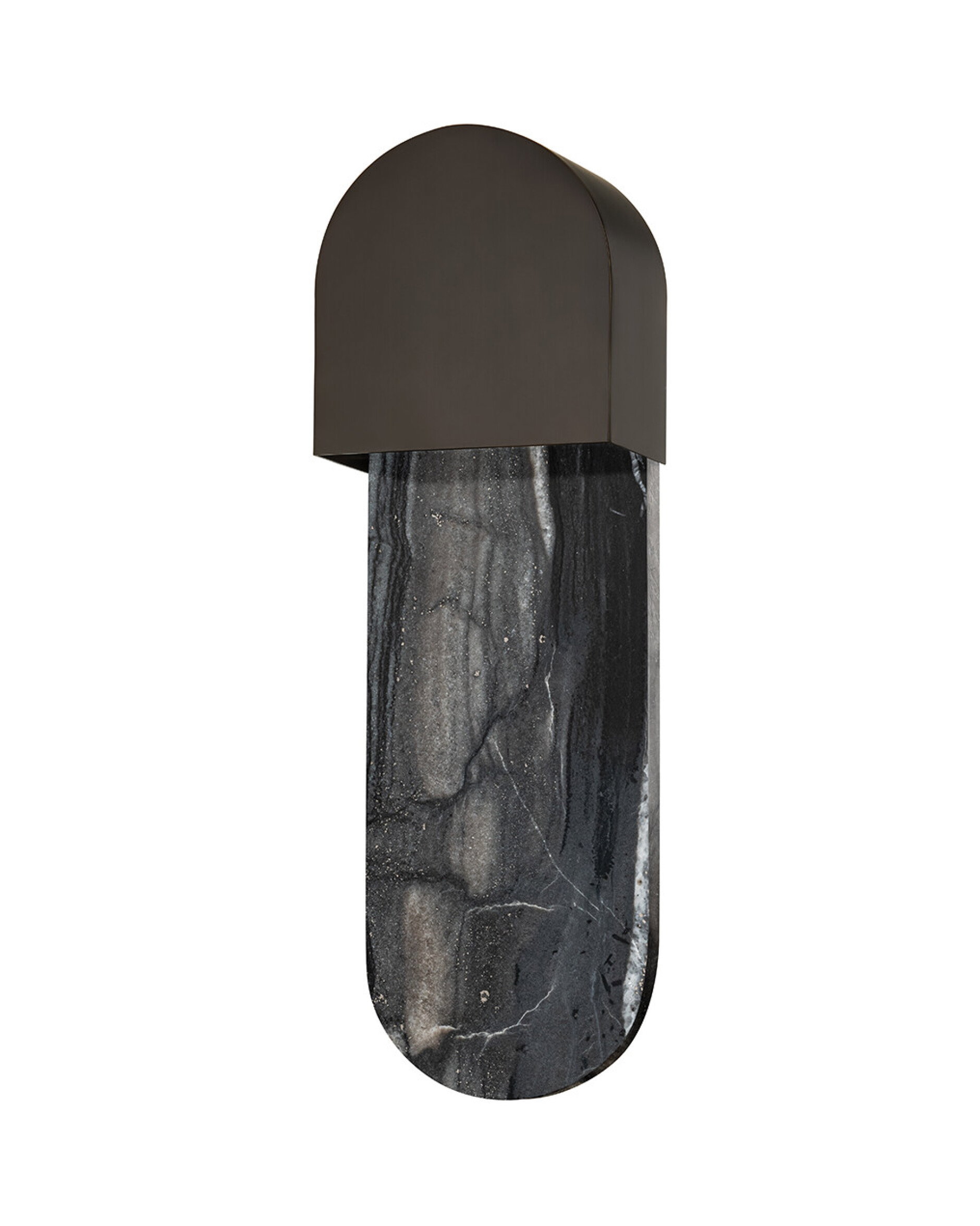 Hobart Wall Light Black Brass