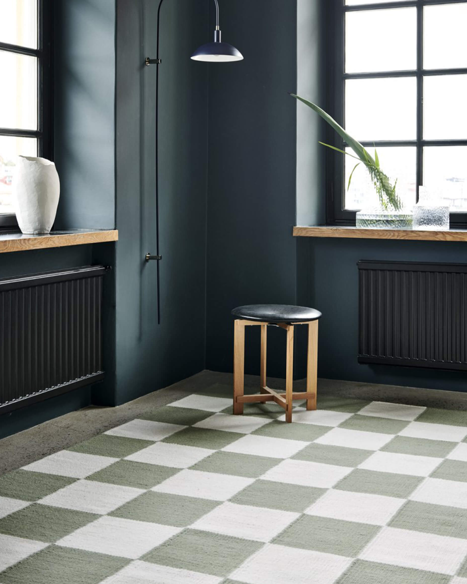 Square matta vit/grön