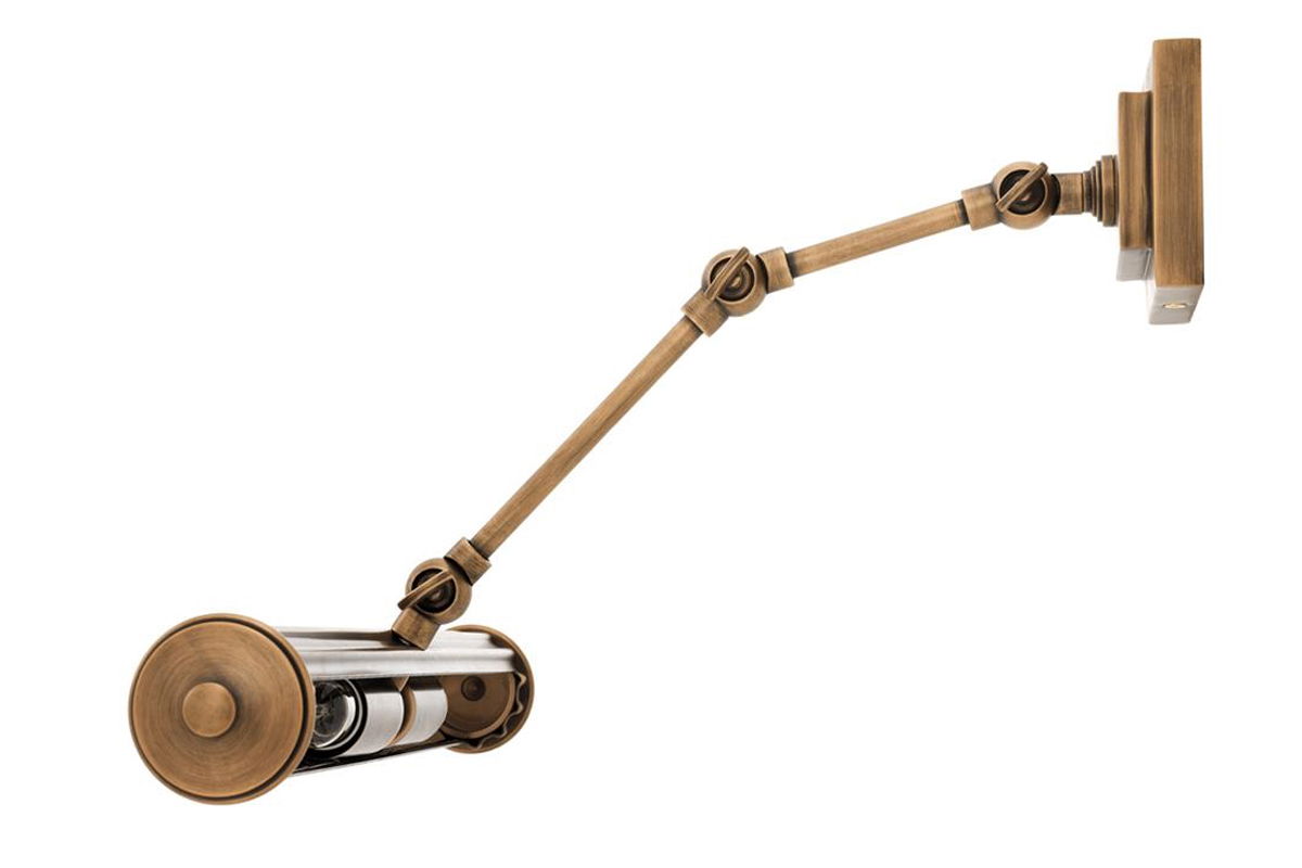 Luca vägglampa antik mässing