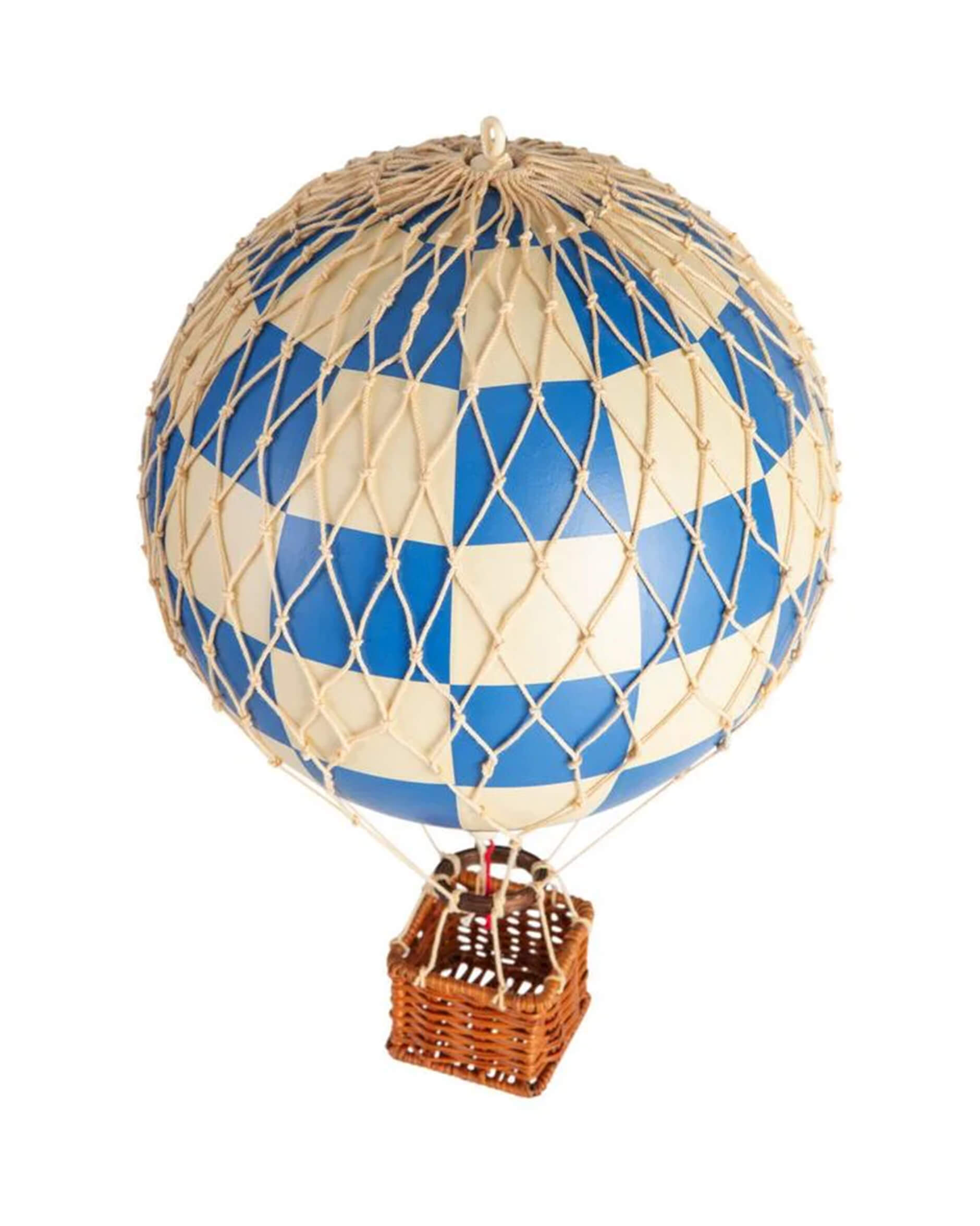 Travels Light luftballong blå rutig