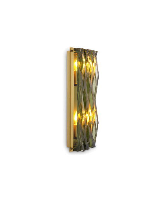 Nuvola vägglampa mässing