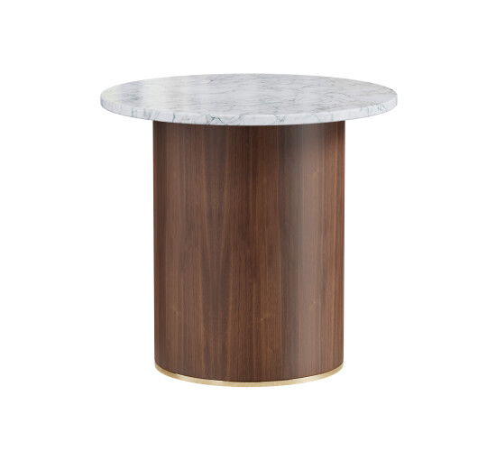 Runde - Delano sidebord rund valnød