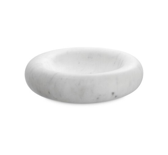 White marble - Lizz bowl brown marble