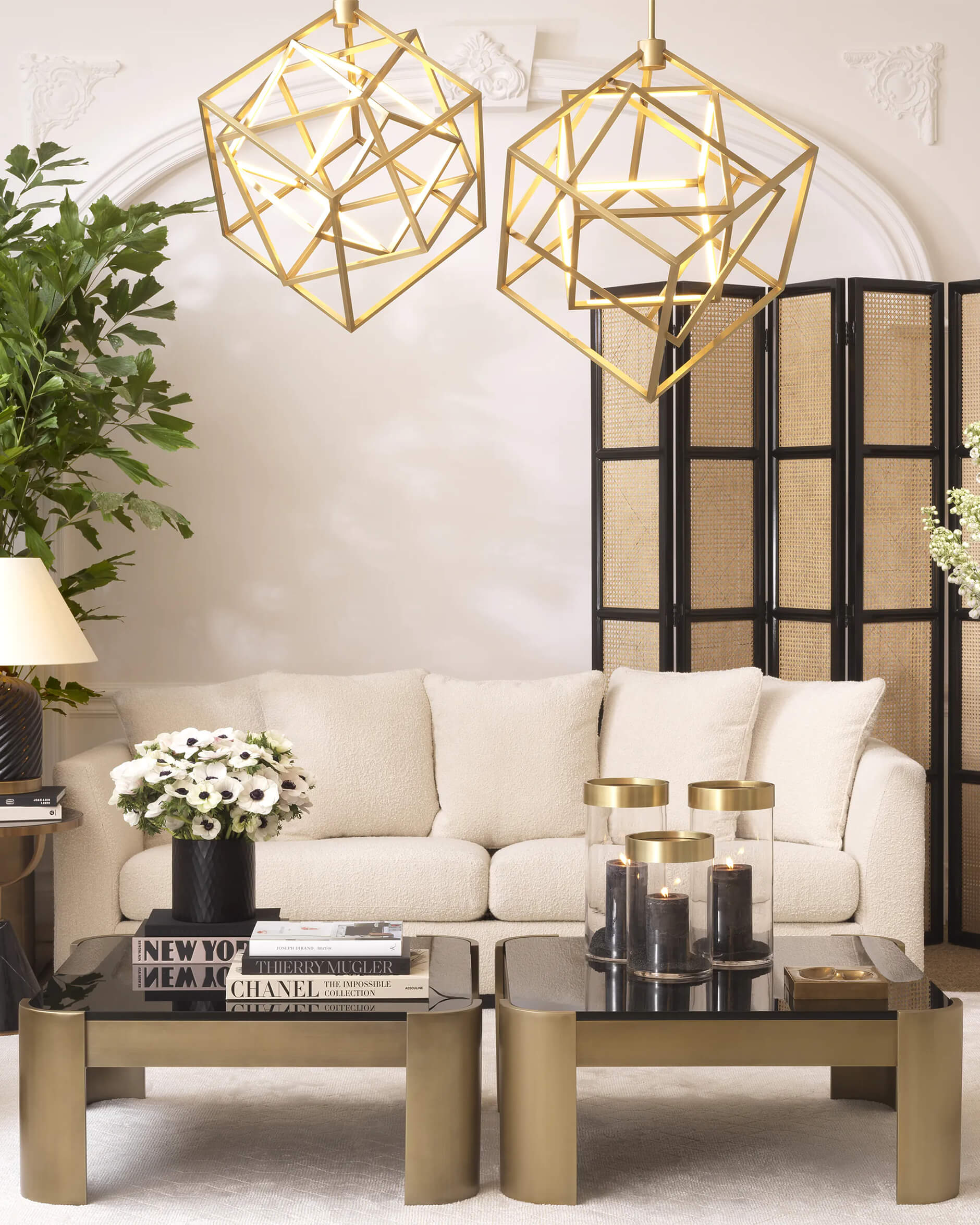 Fusion taklampa antik mässing OUTLET