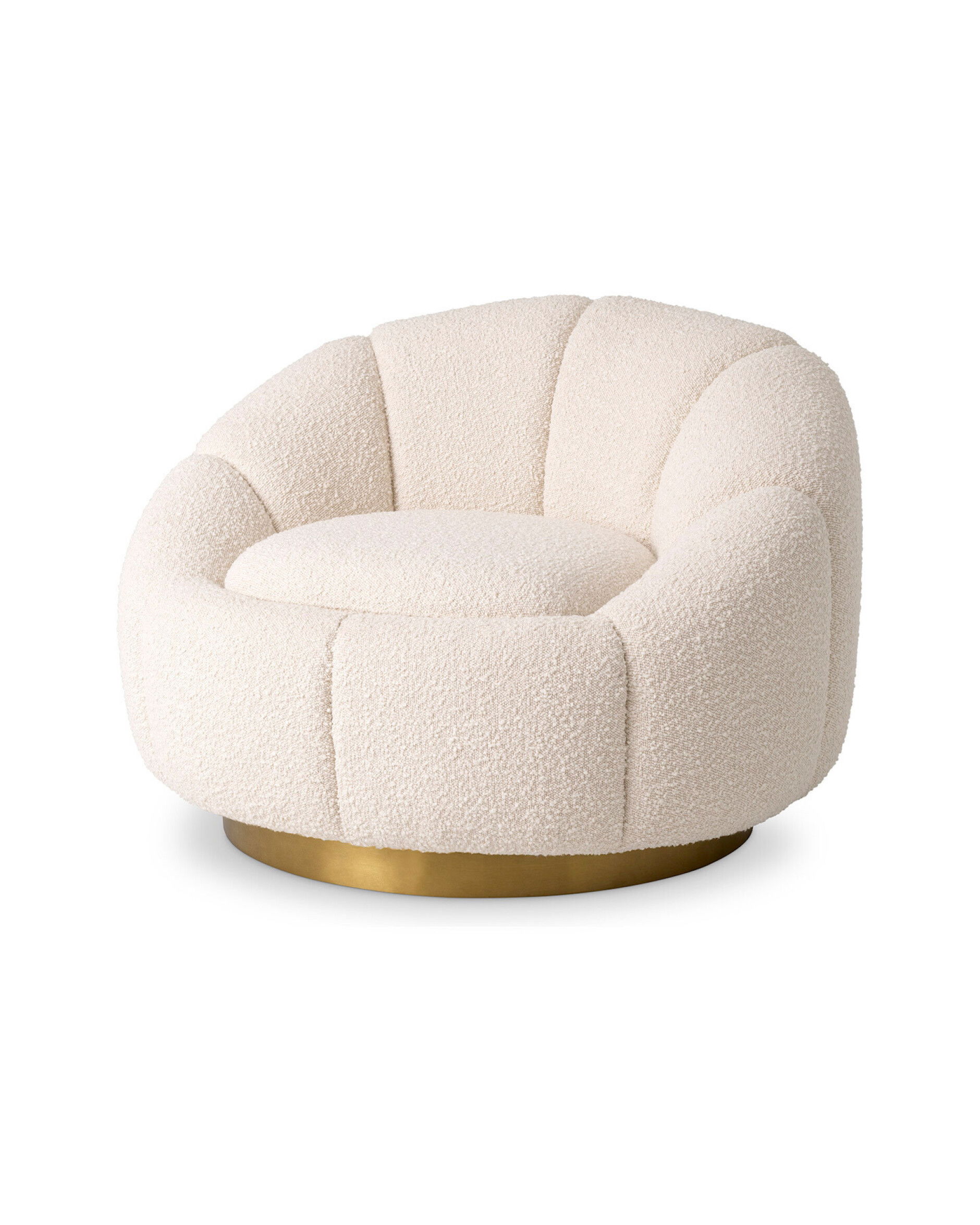 Inger snurrfåtölj bouclé cream