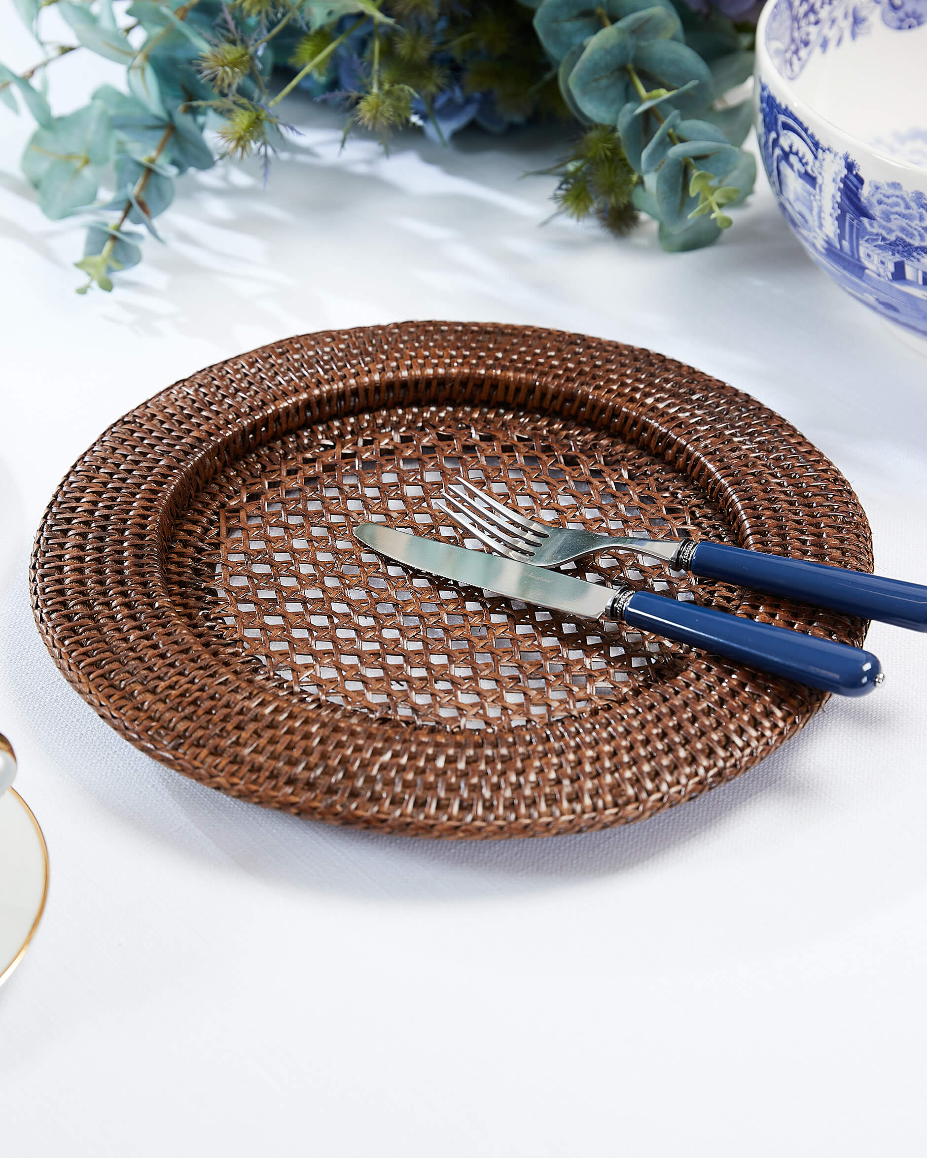 Cognac tallriksunderlägg rotting