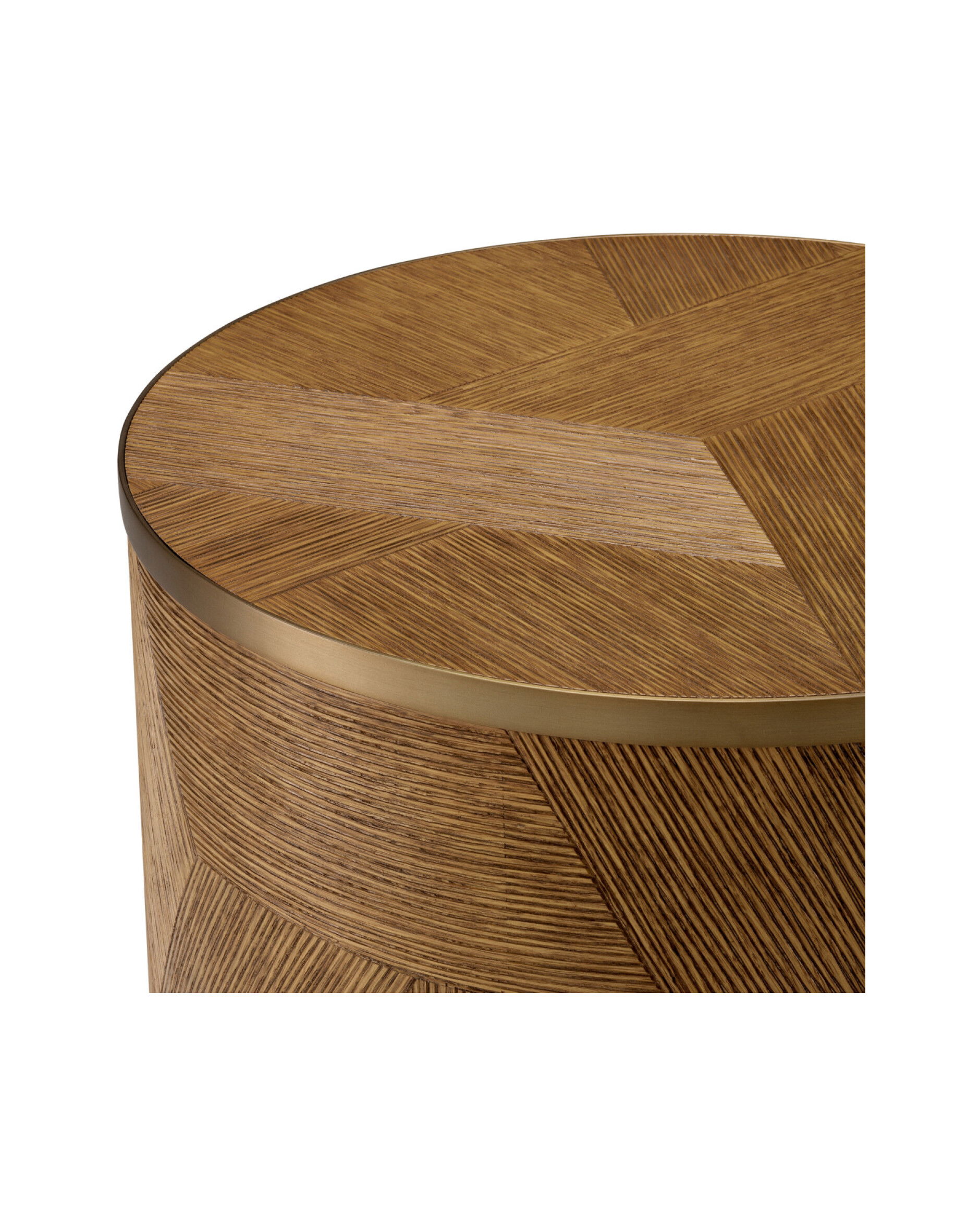 Velutto Side Table Oak Veneer Brass