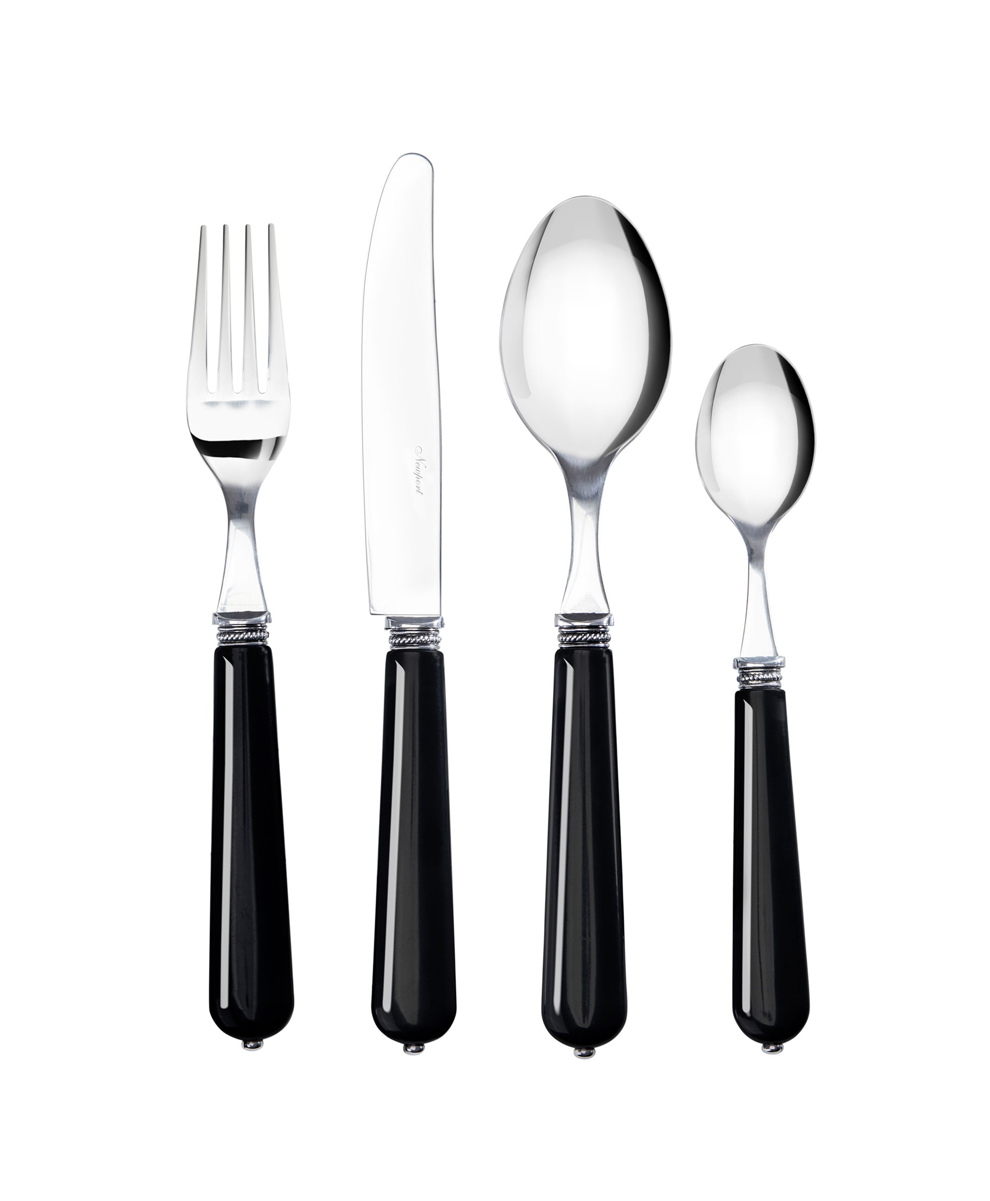 Newport Brilliant Black bestickset 24 delar