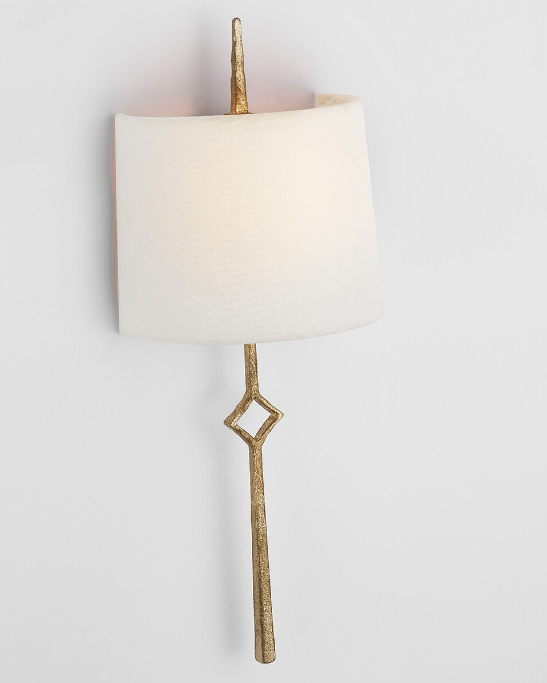 Cranston vägglampa Gilded Iron/linne S