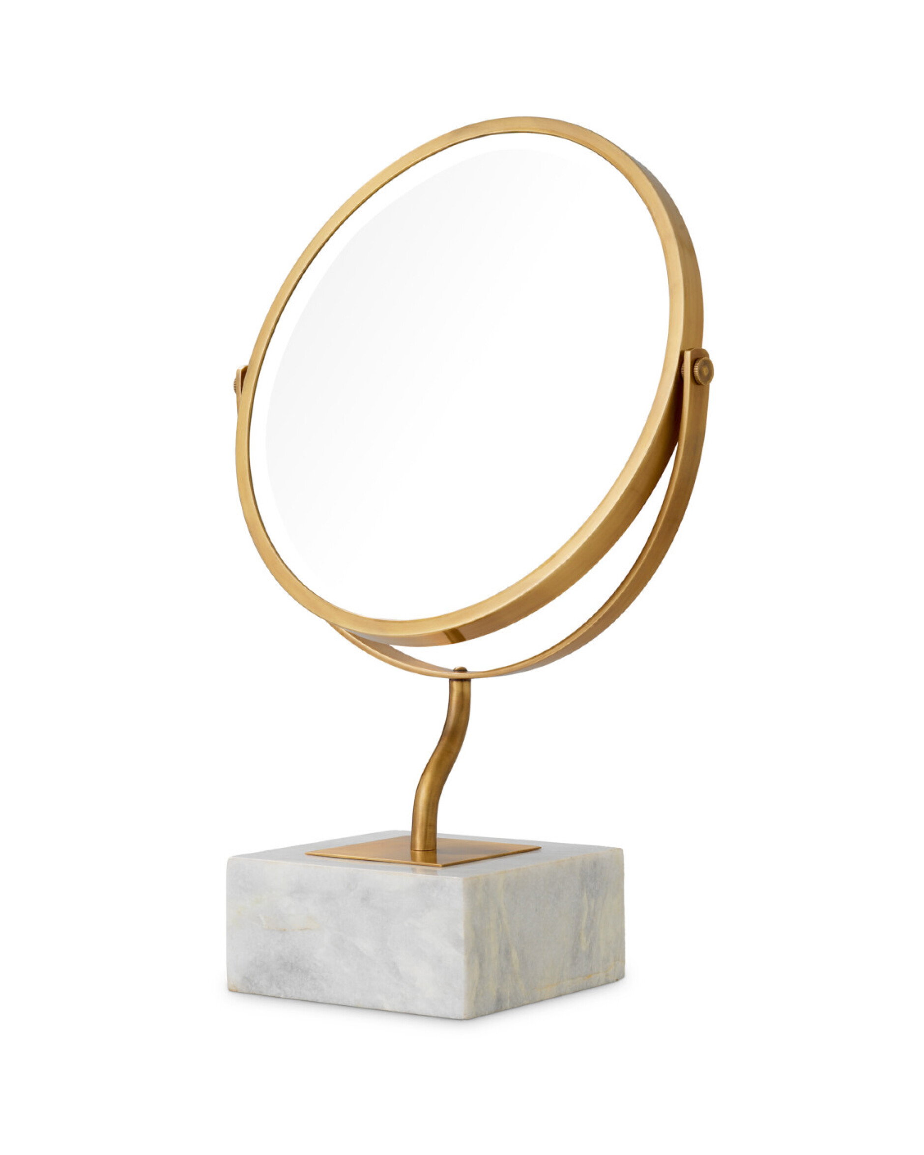 Jovanni tabletop mirror in antique brass