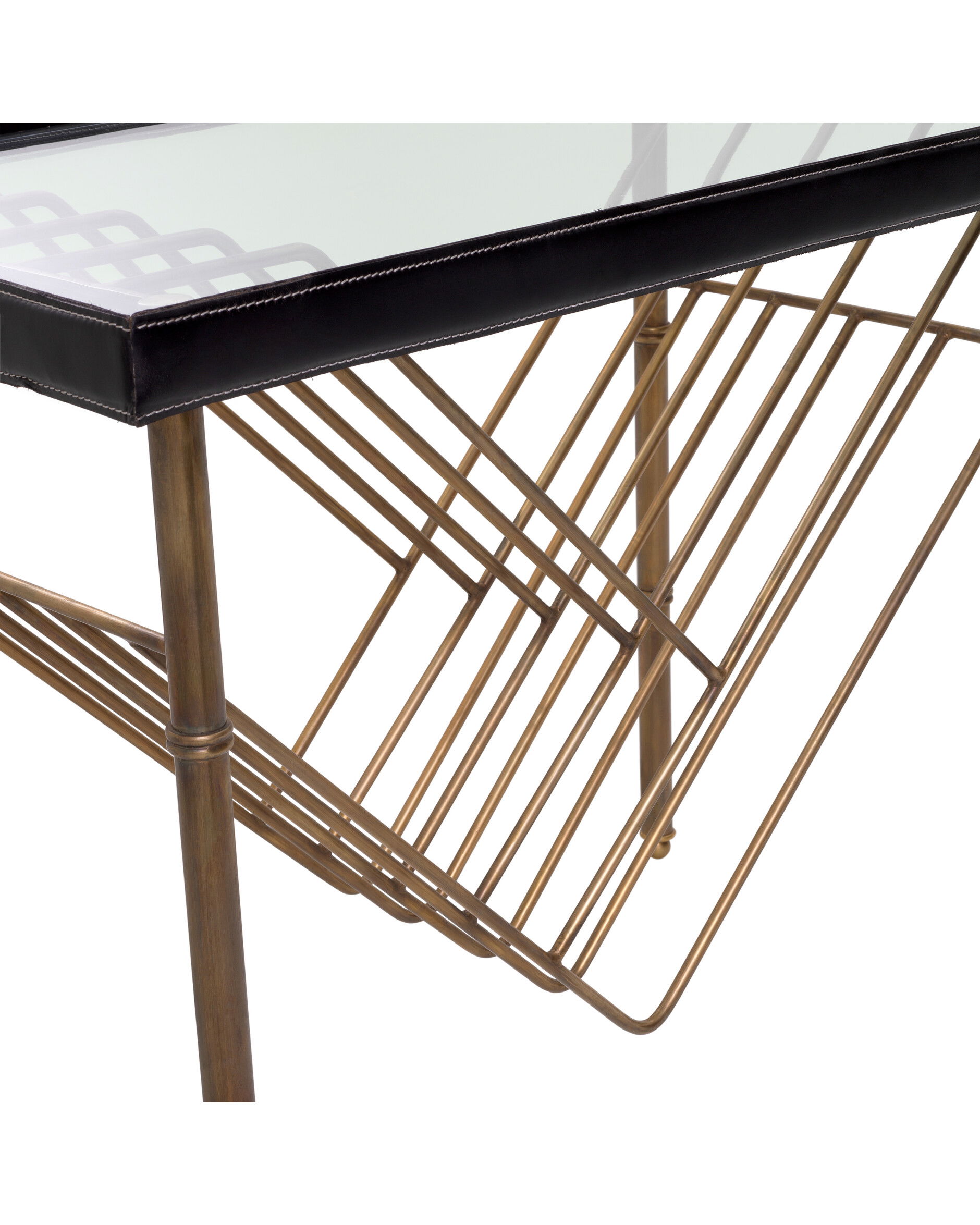 Princess Side Table Black Leather