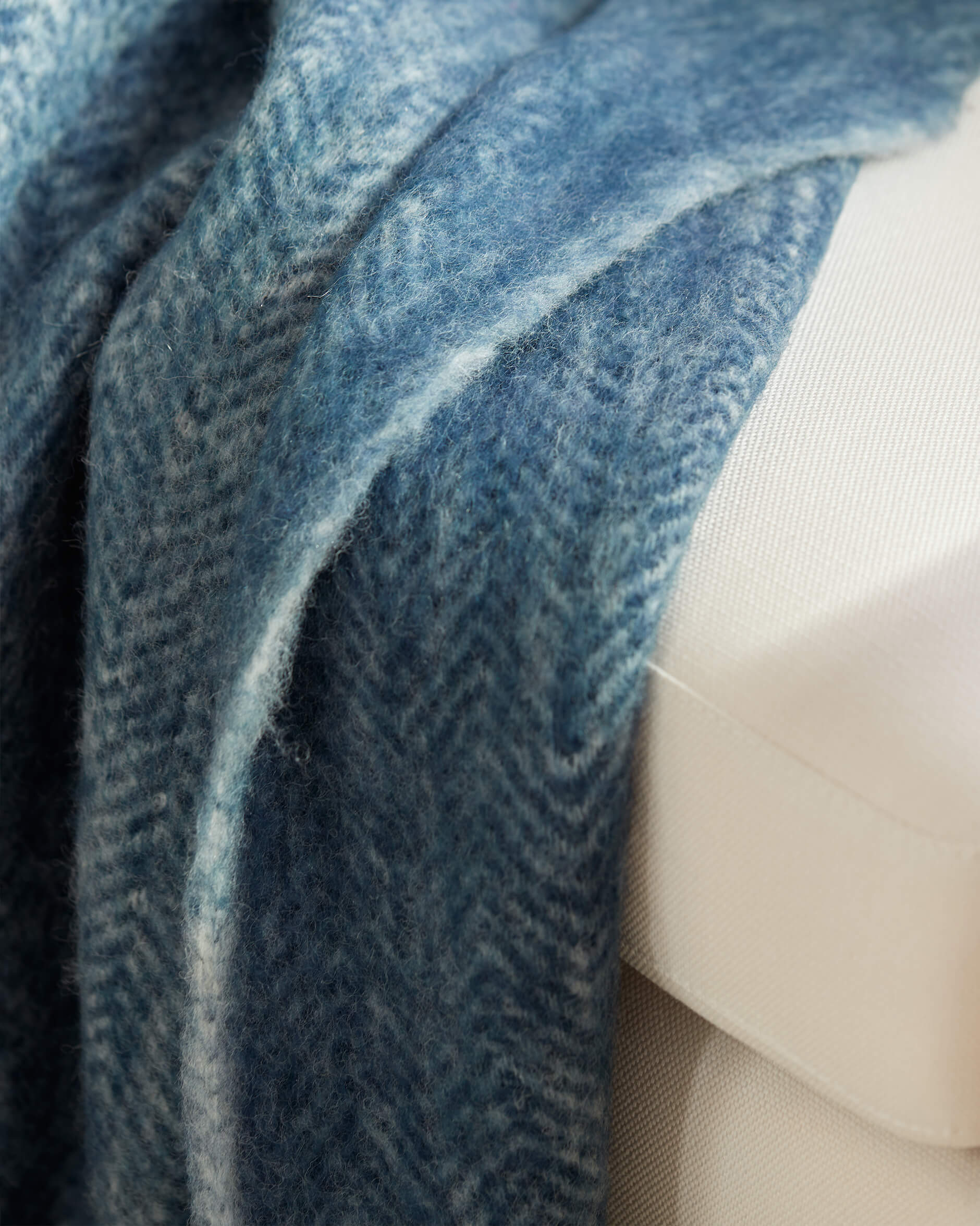 Savoie Herringbone pläd blå