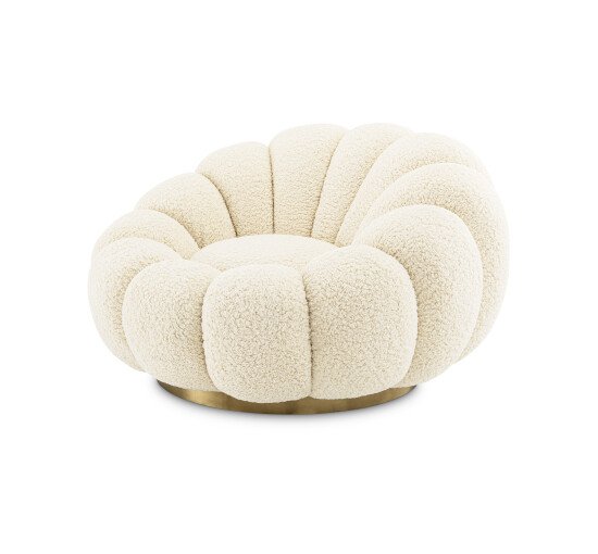 Faux shearling - Mello swivel chair canberra sand