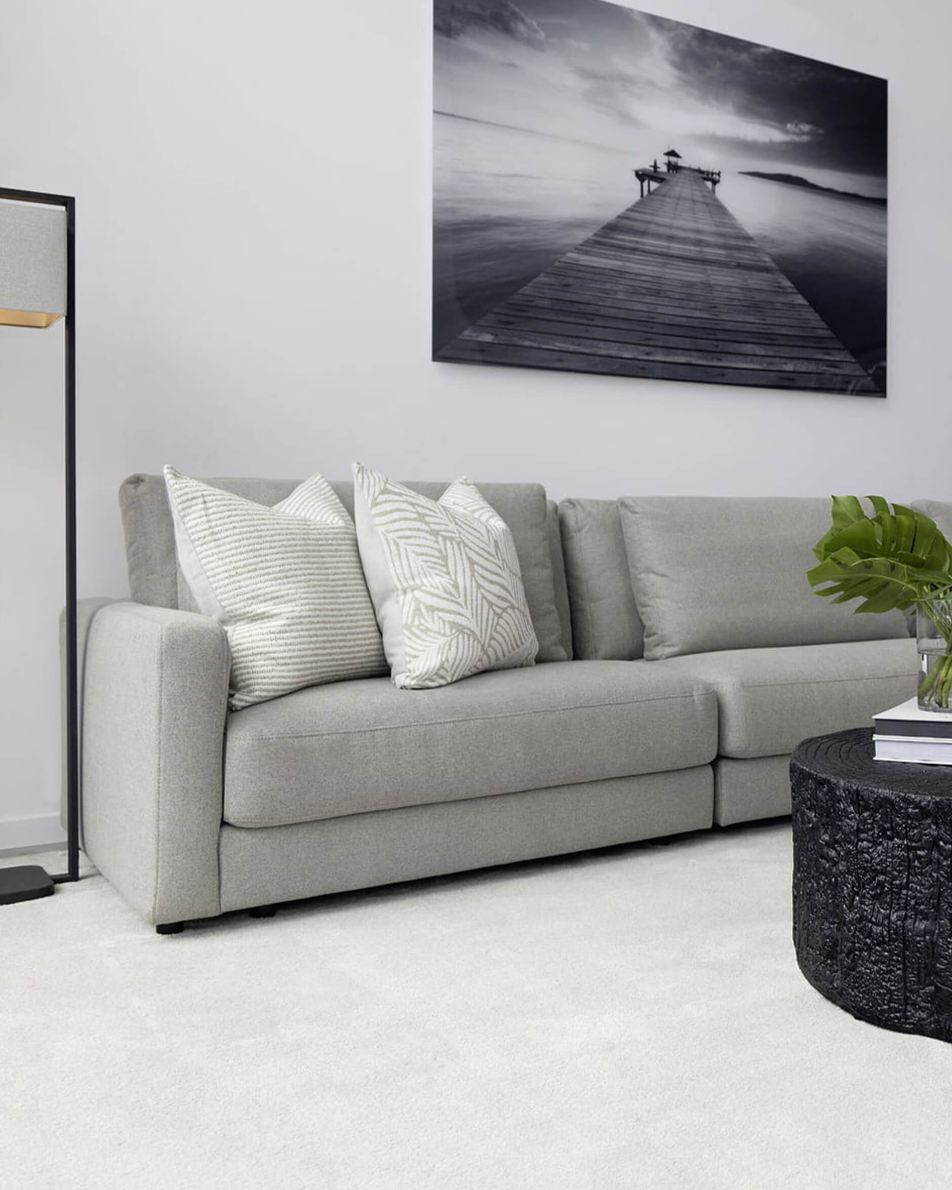 Nomad Single Stripe kuddfodral natural