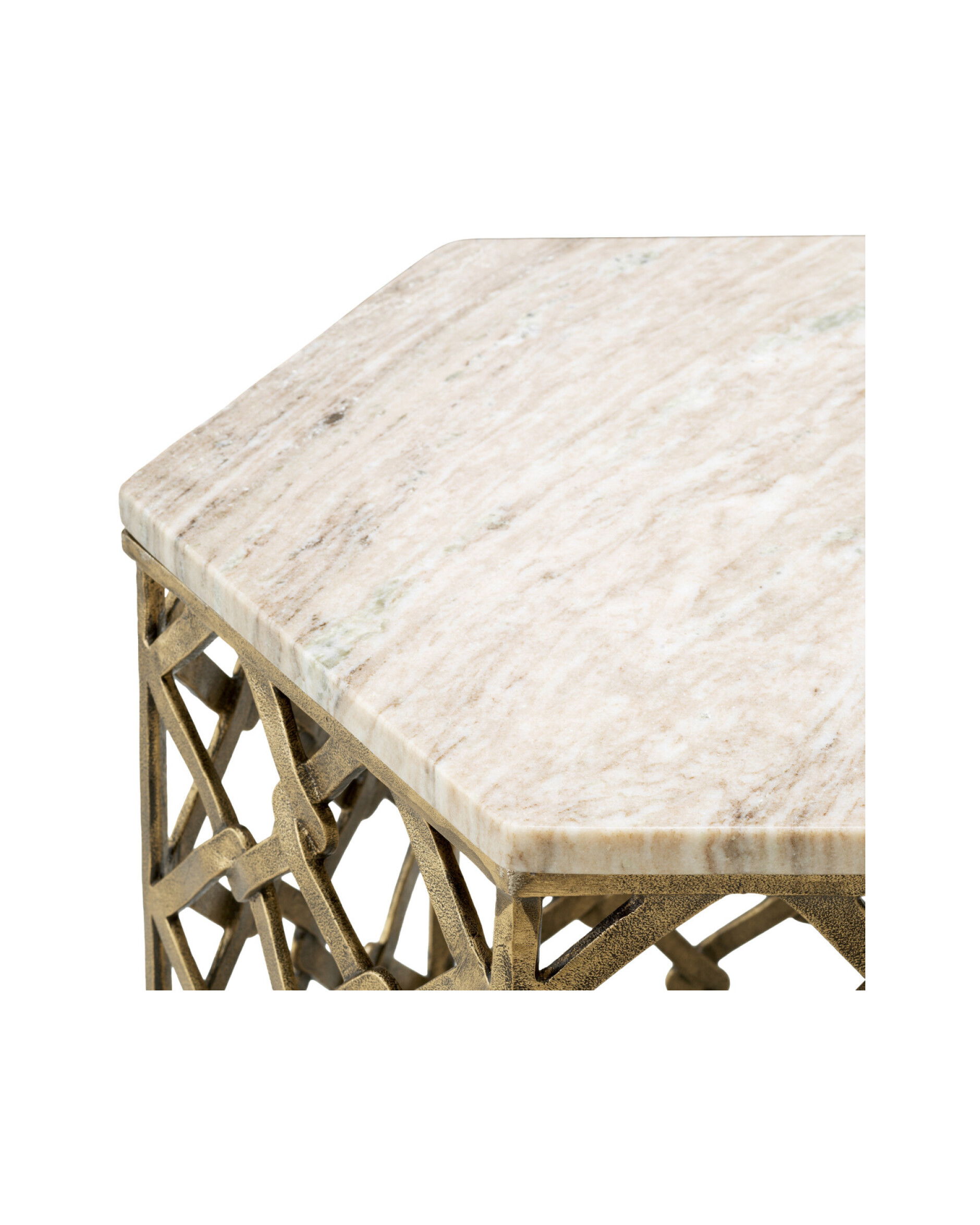 Stratham bijzettafel antiek messing