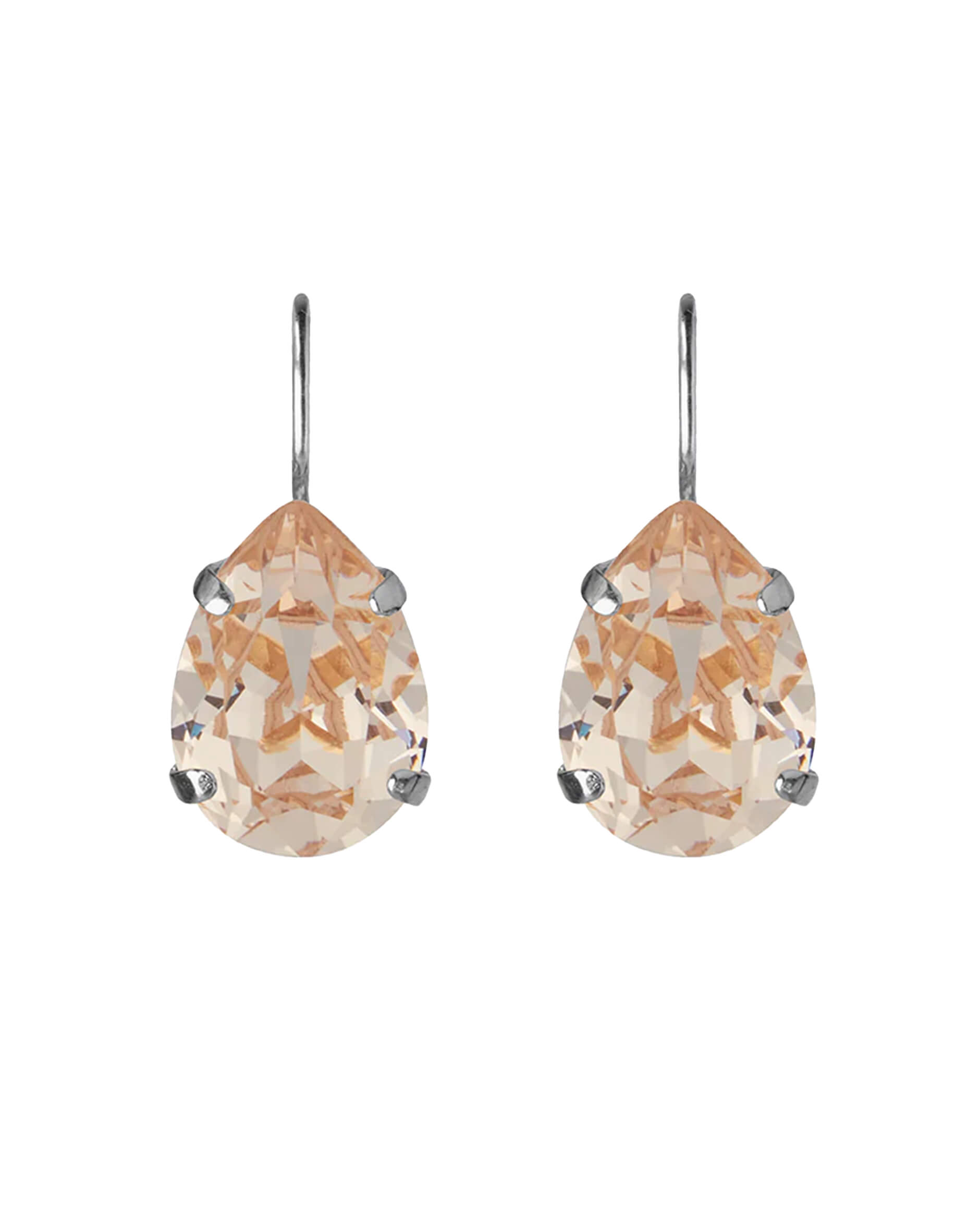 Mini Drop Clasp örhängen silk rhodium