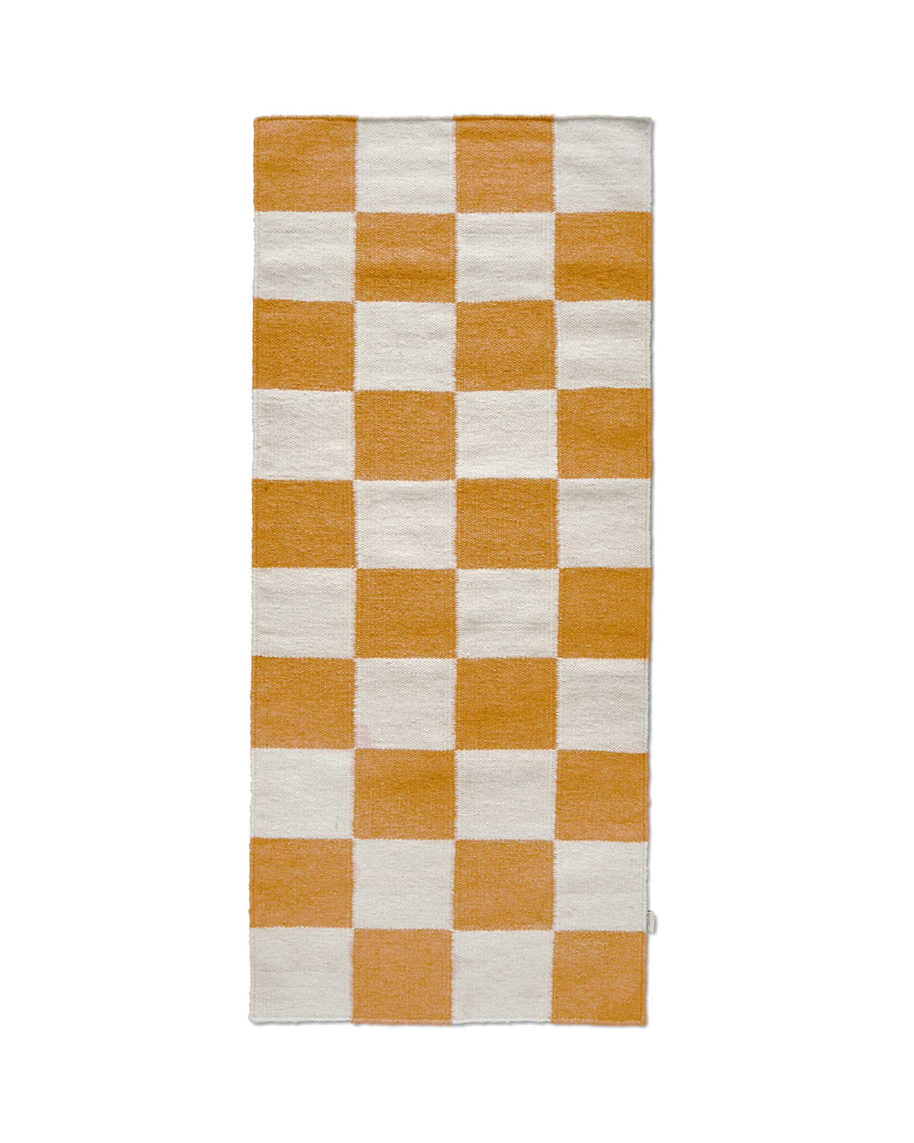 Square gångmatta vit/gul