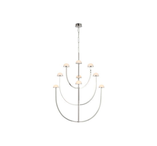 Polished Nickel - Pedra XL Three-Tier Chandelier Polished Nickel