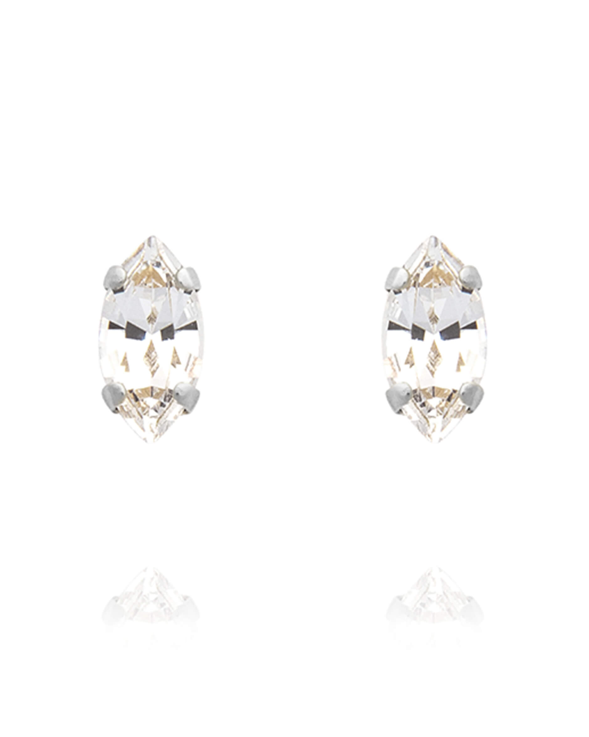 Petite Navette earrings crystal rhodium