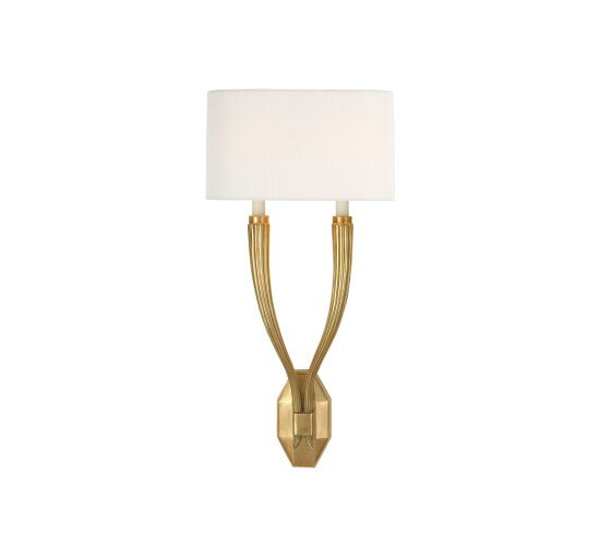 null - Ruhlmann Double Sconce Polished Nickel/Linen