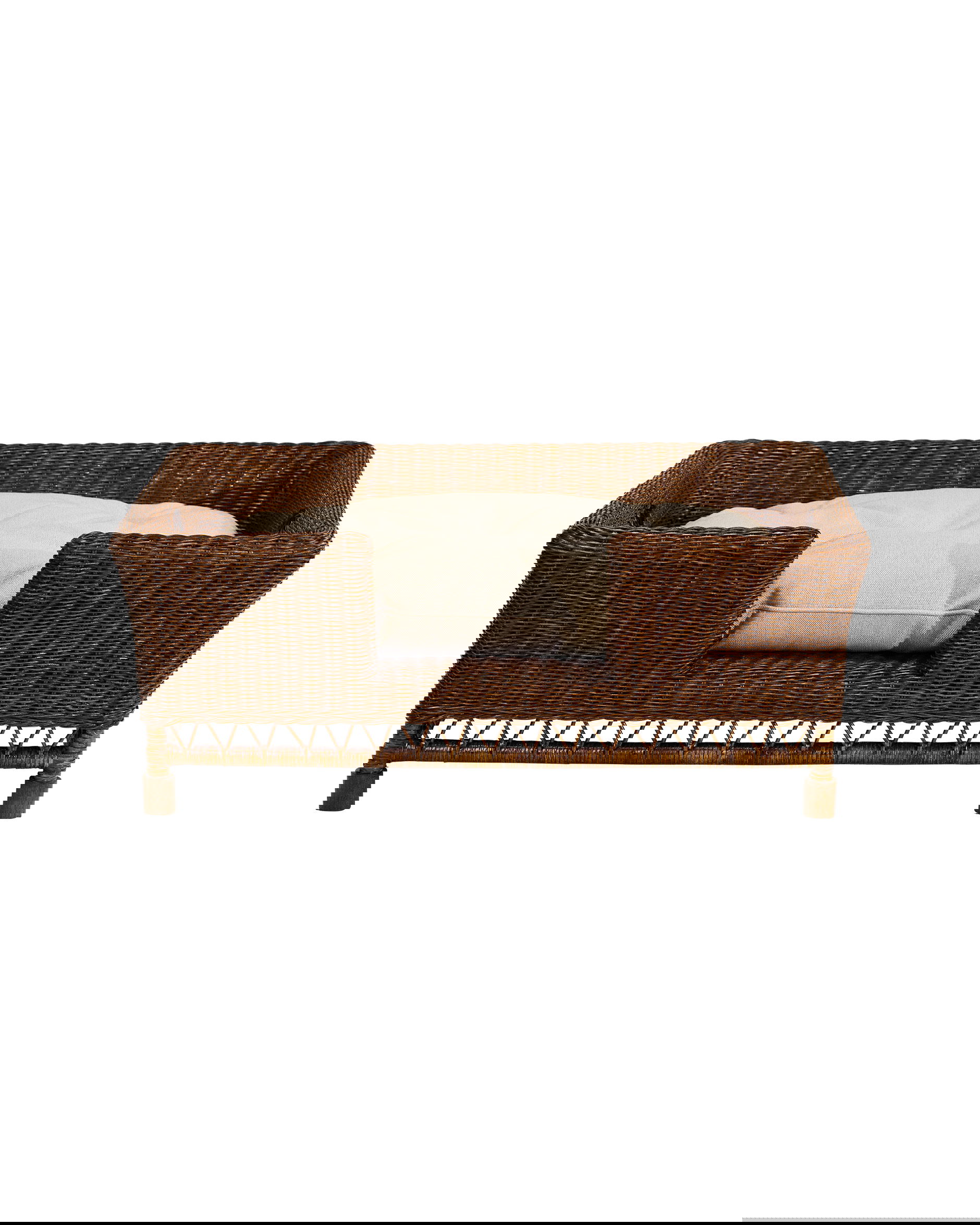 Cognac Hundebett Rattan