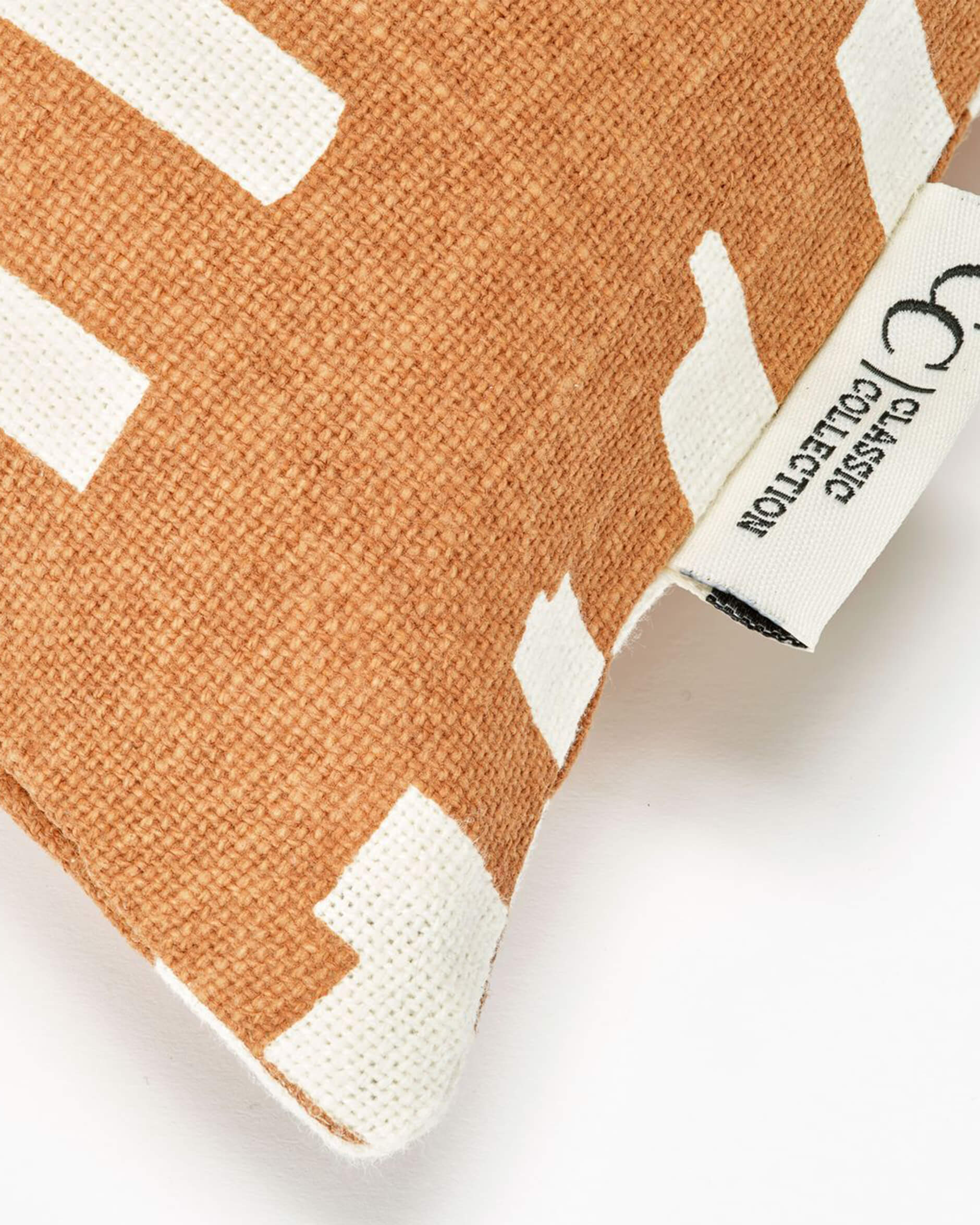 Ikat Block kuddfodral terracotta