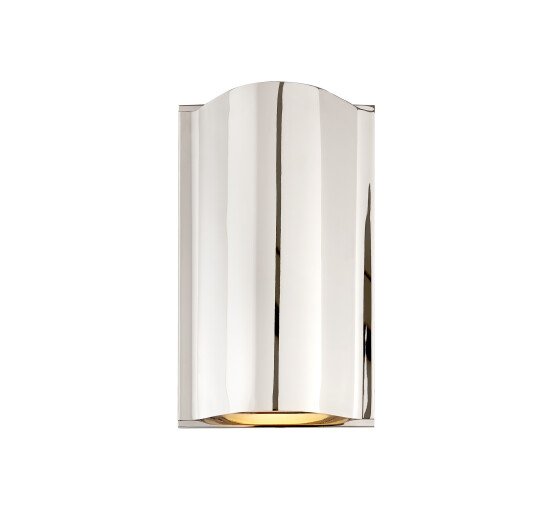 Polished Nickel - Avant Curve Sconce Polished Nickel Small