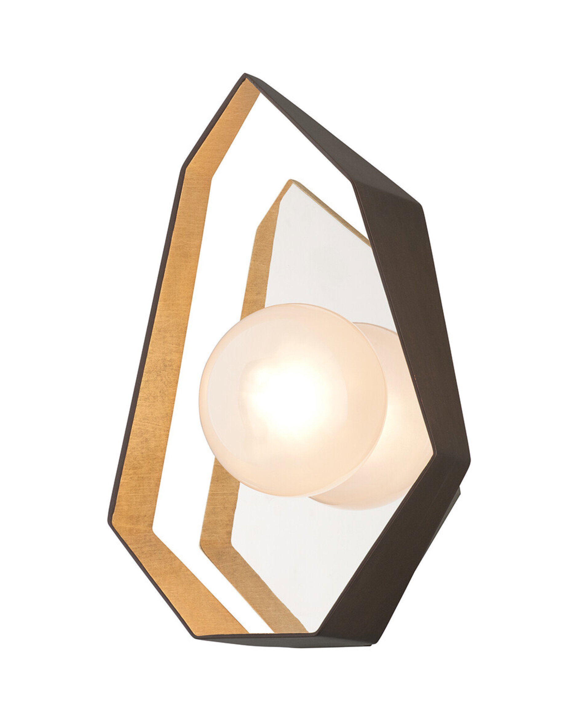 Origami vegglampe bronse